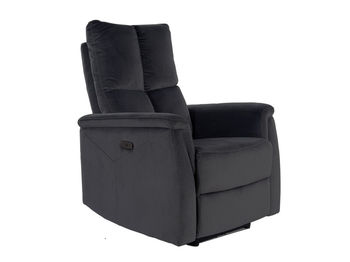Fotelj s počivalnikom Detroit 535 (Črna)