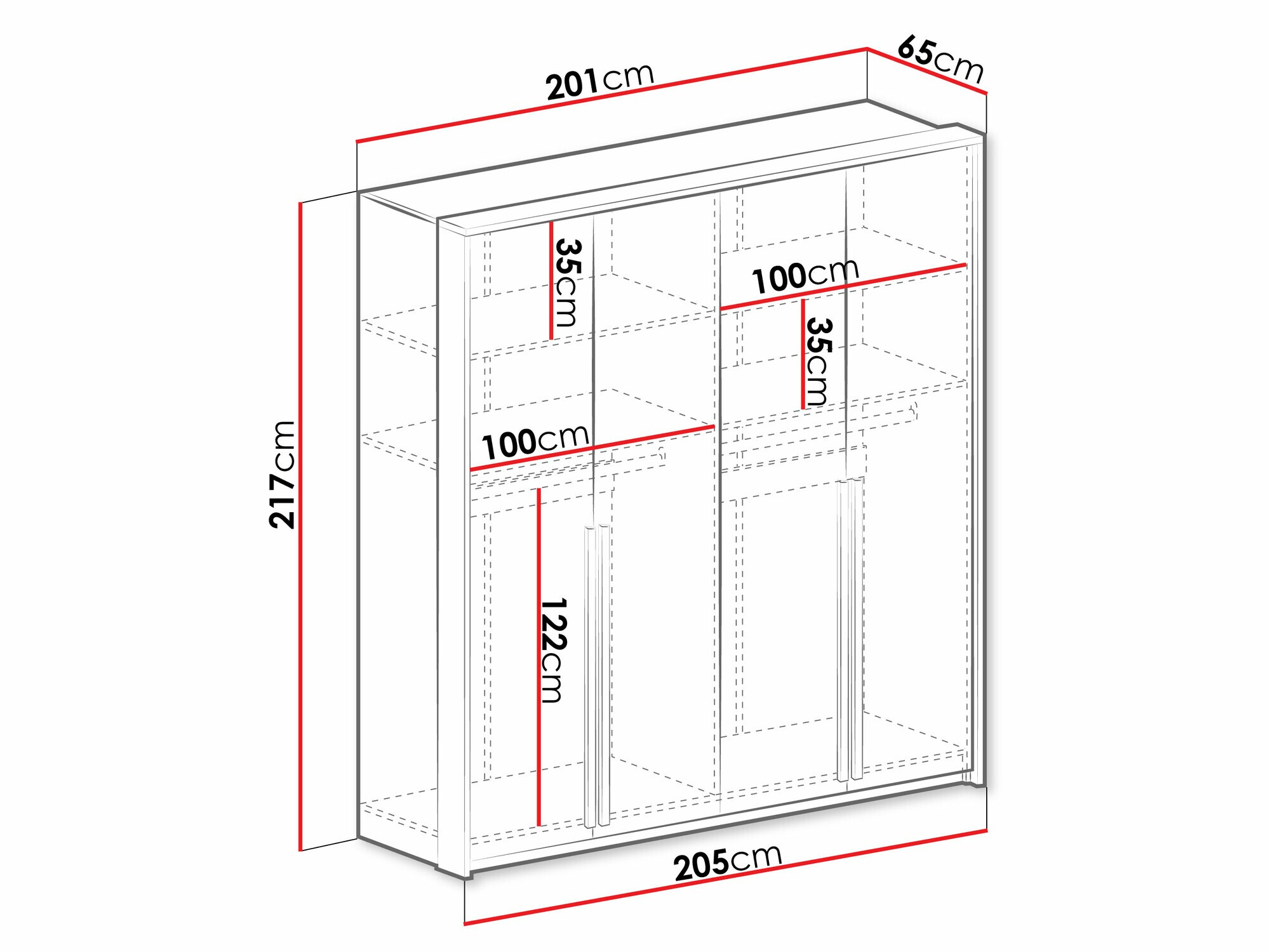 Garderobna omara Calcalo 101 (Bež)