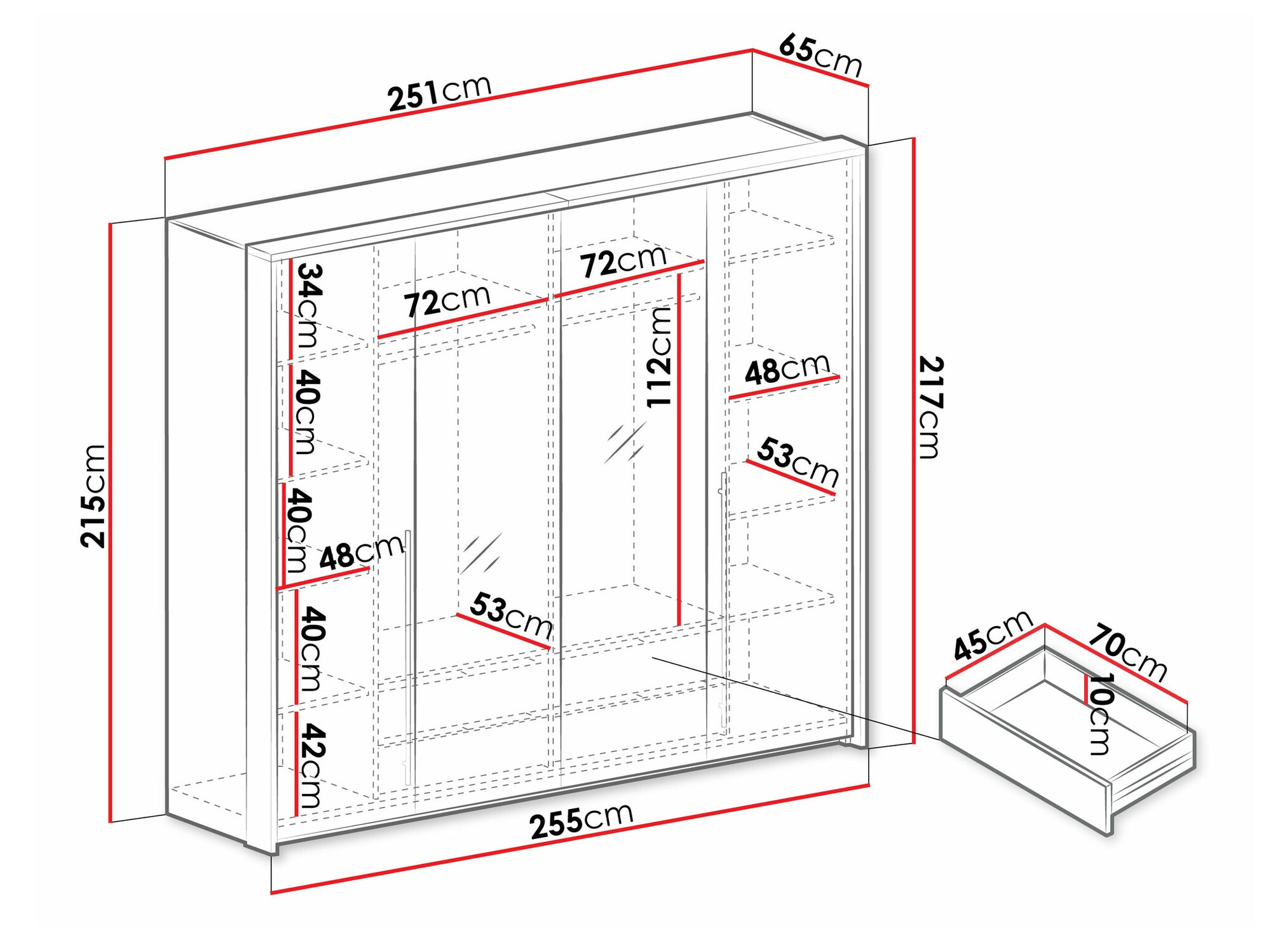 Garderobna omara Honolulu 121 (Lava)