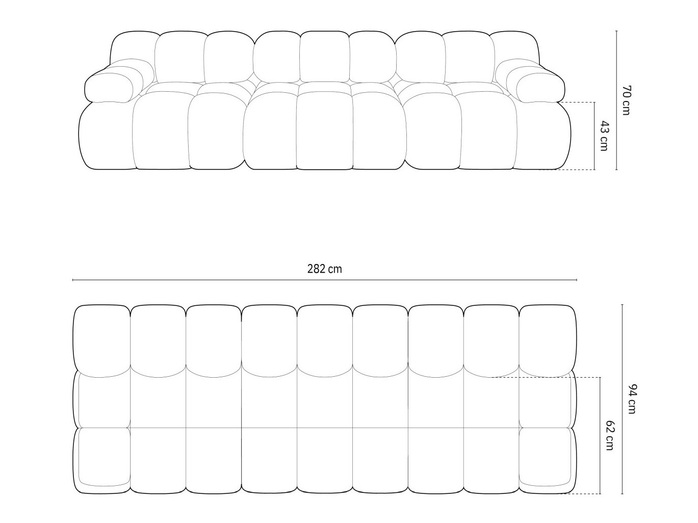Modularni kavč Caltenu 107 (Sonic 23)