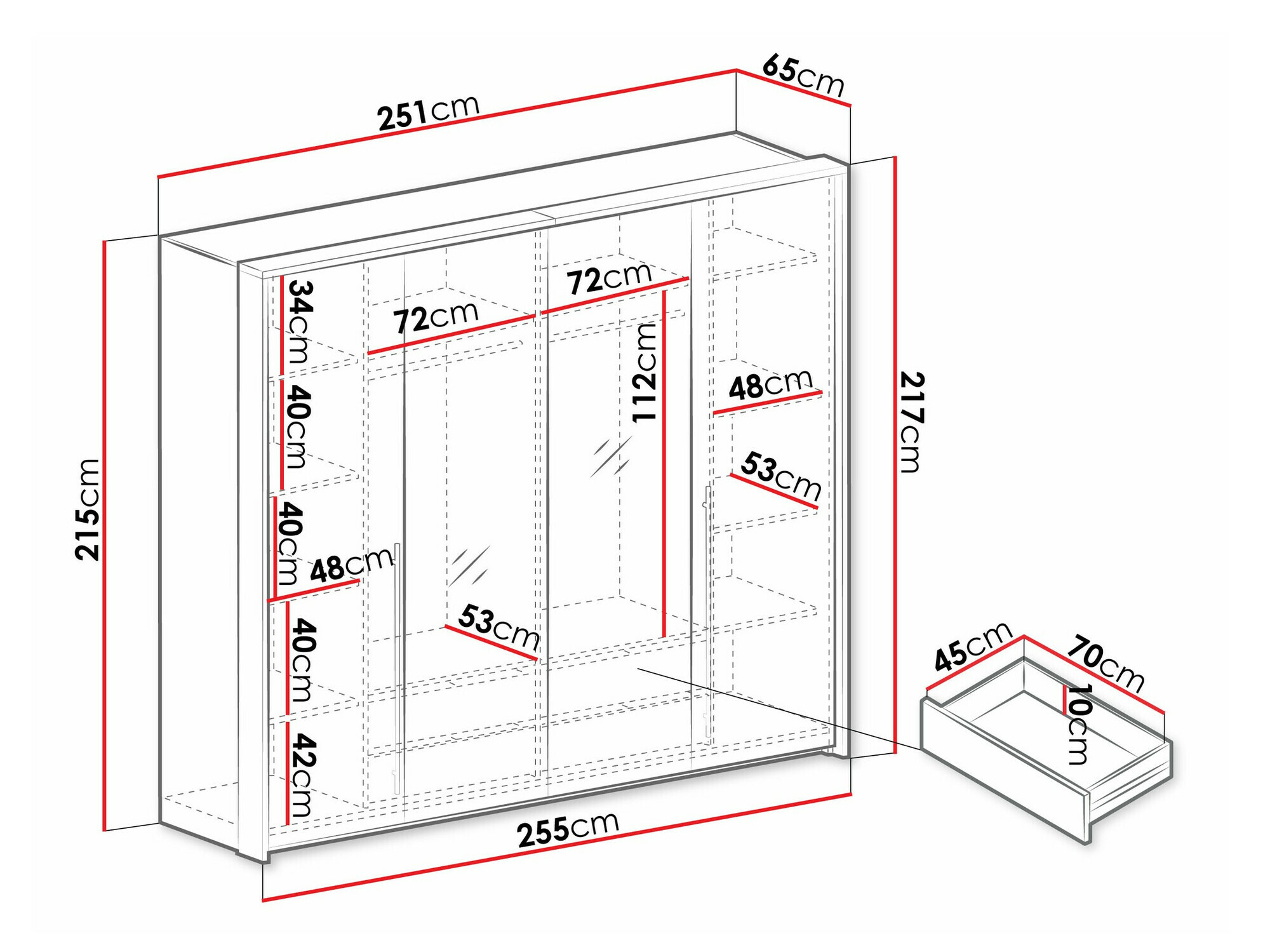 Garderobna omara Honolulu 240