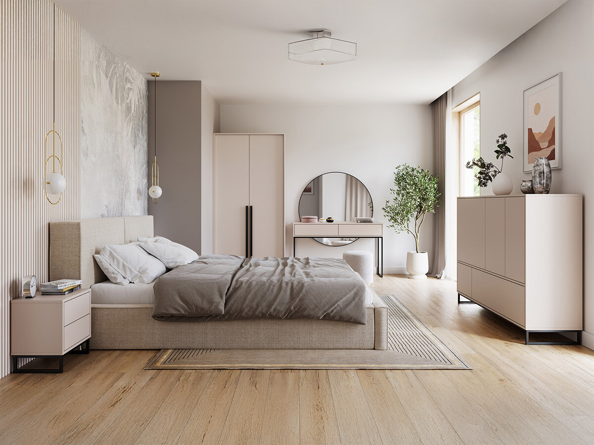 Komplet spalnic Calcalo 110 (Bež)