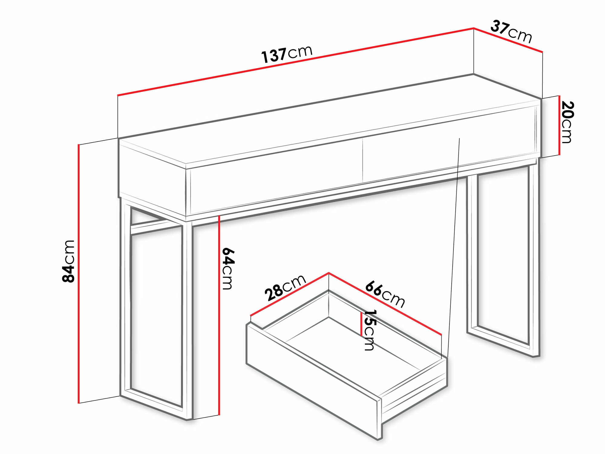 Konzolna miza Calcalo 103 (Bež)
