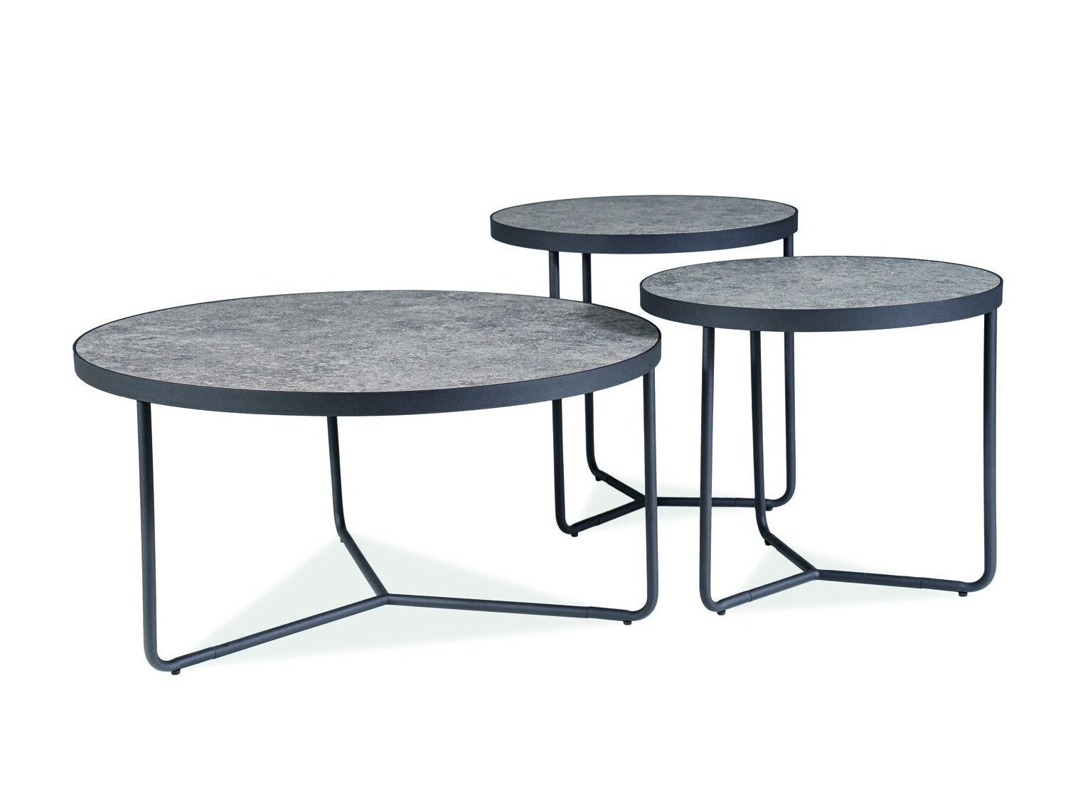 Komplet klubskih mizic Detroit 570 (Beton)