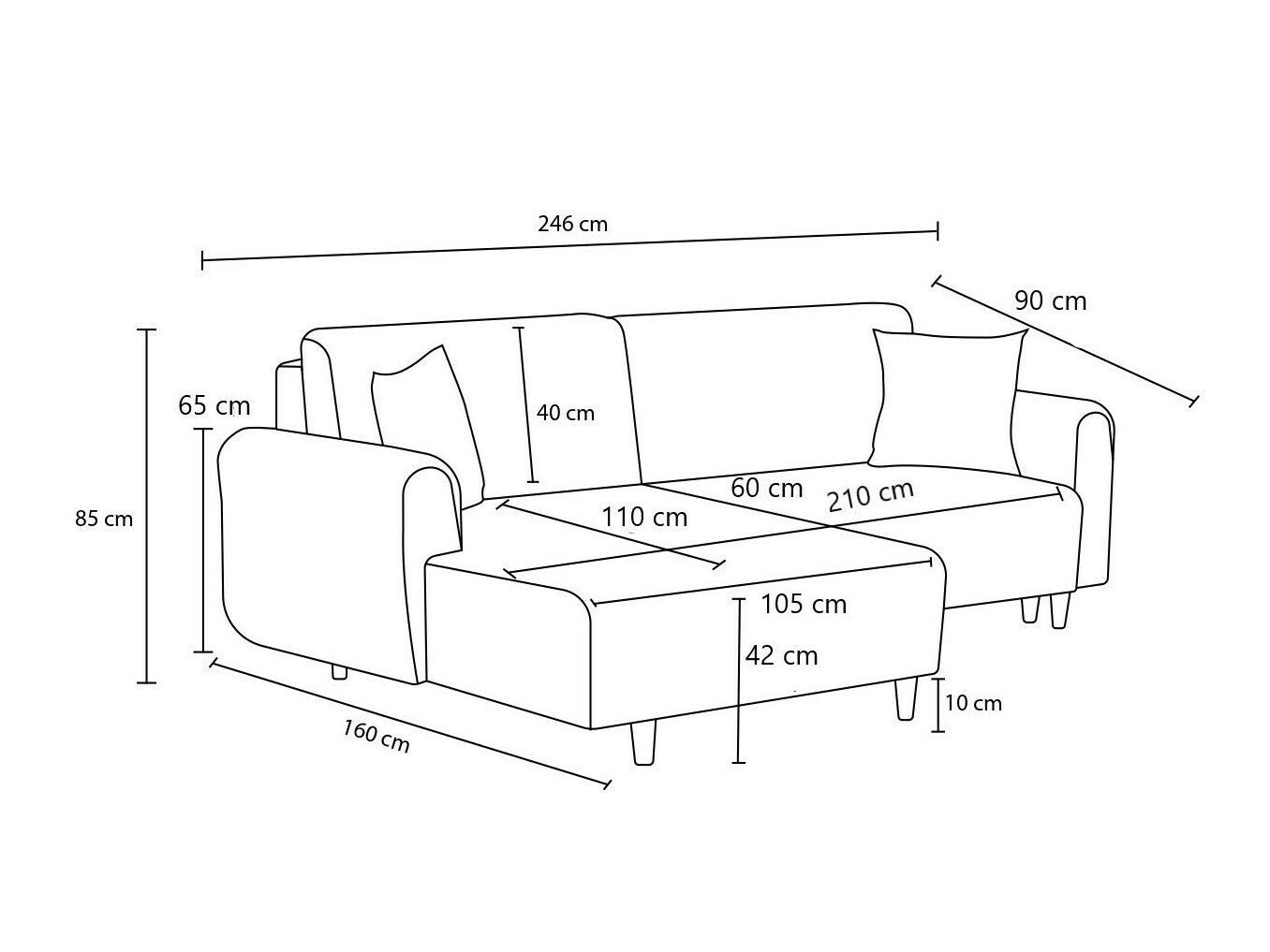 Kotna garnitura Altadena 592 (Krema)
