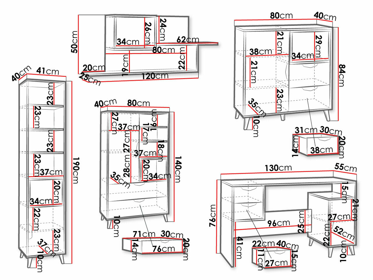 Komplet pohištva za otroško sobo Domvera 118
