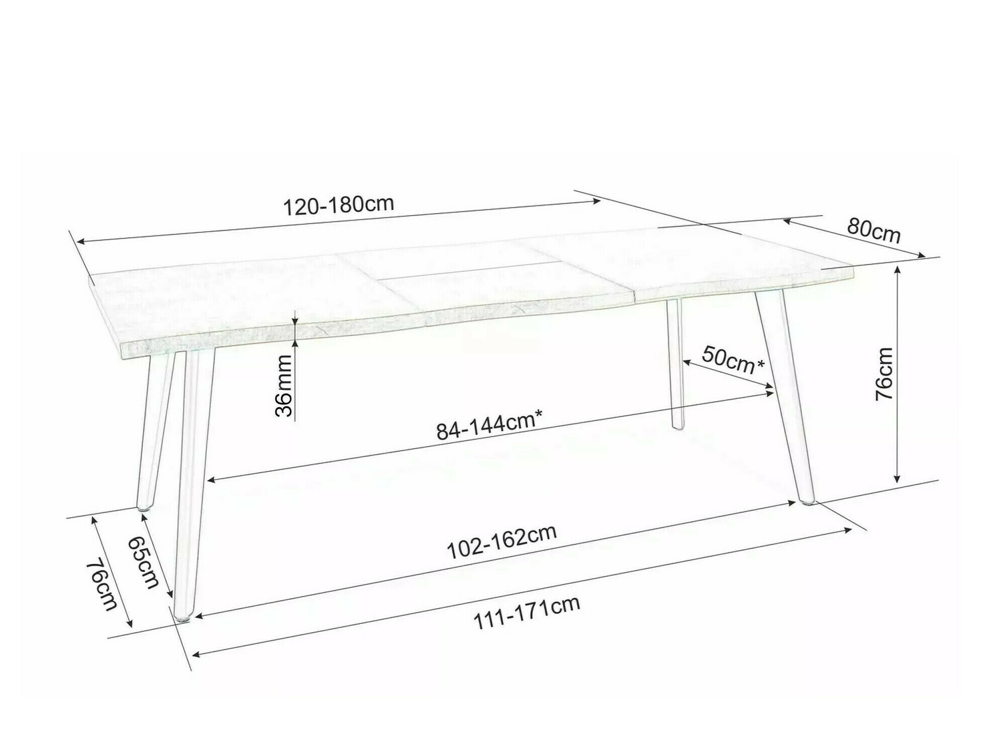 Miza Detroit 583 (Hrast)