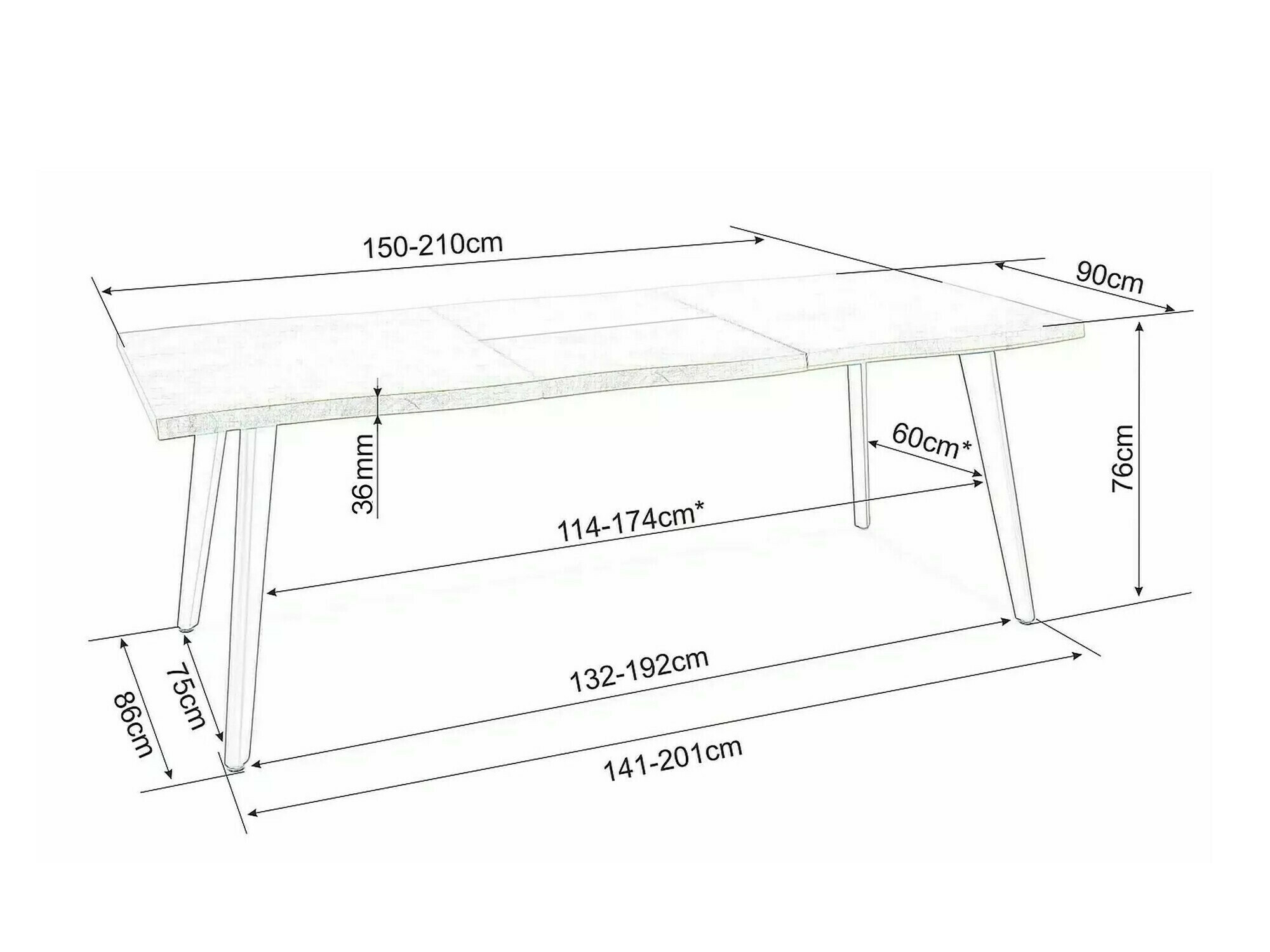 Miza Detroit 584 (Hrast)