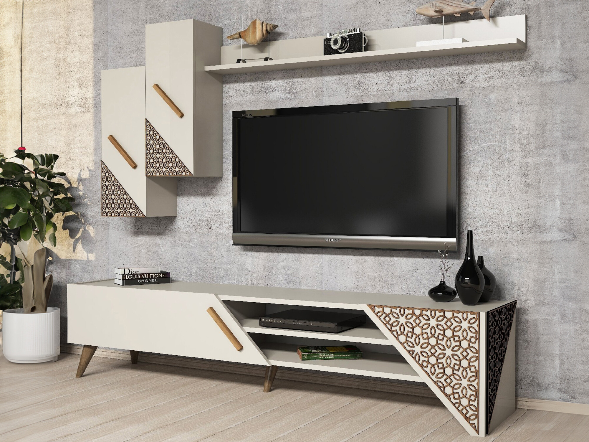 Komplet za dnevno sobo Kailua 1564 (Krema)