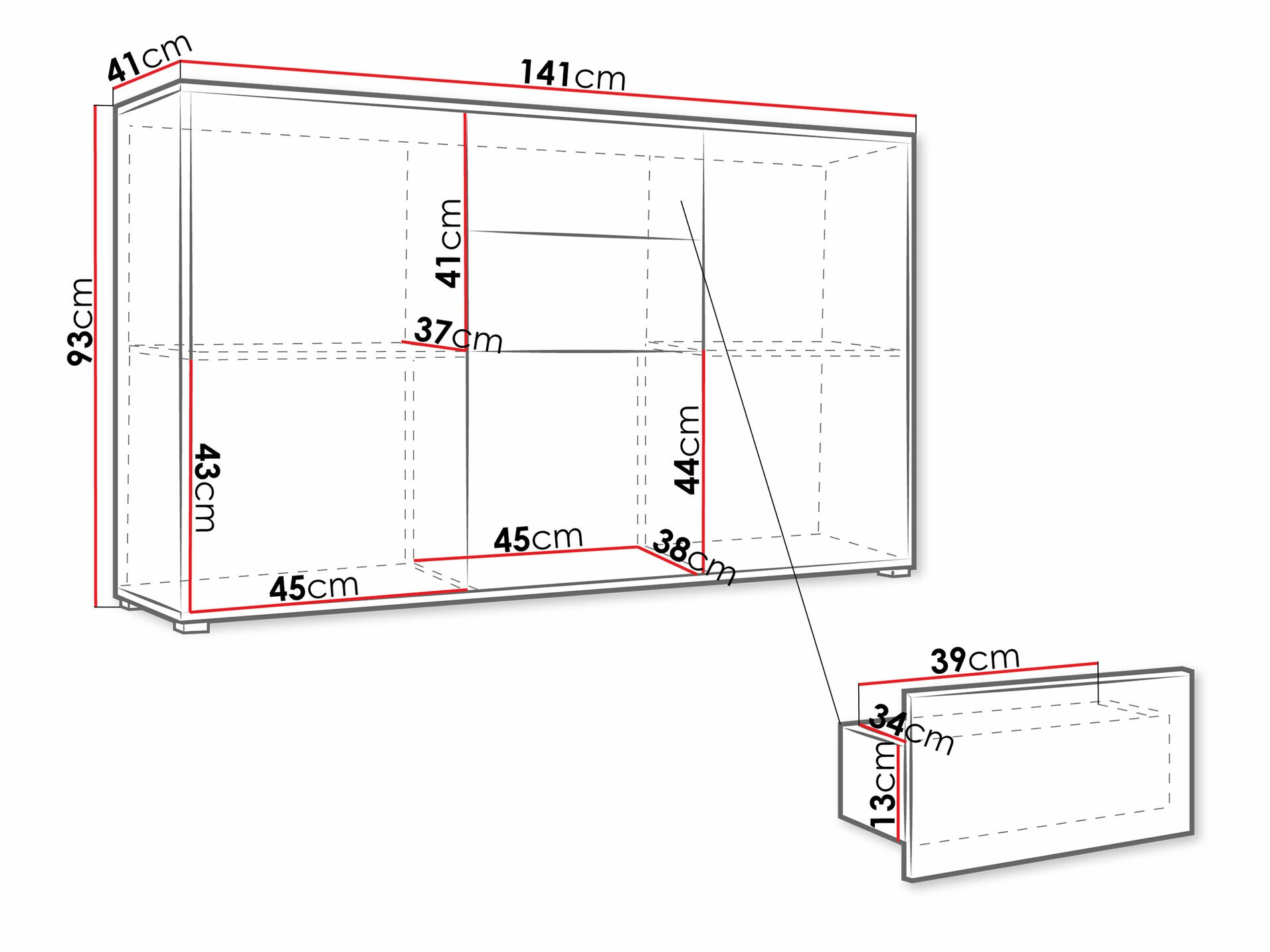 Komoda Comfivo Fersoe 100 (Bela)