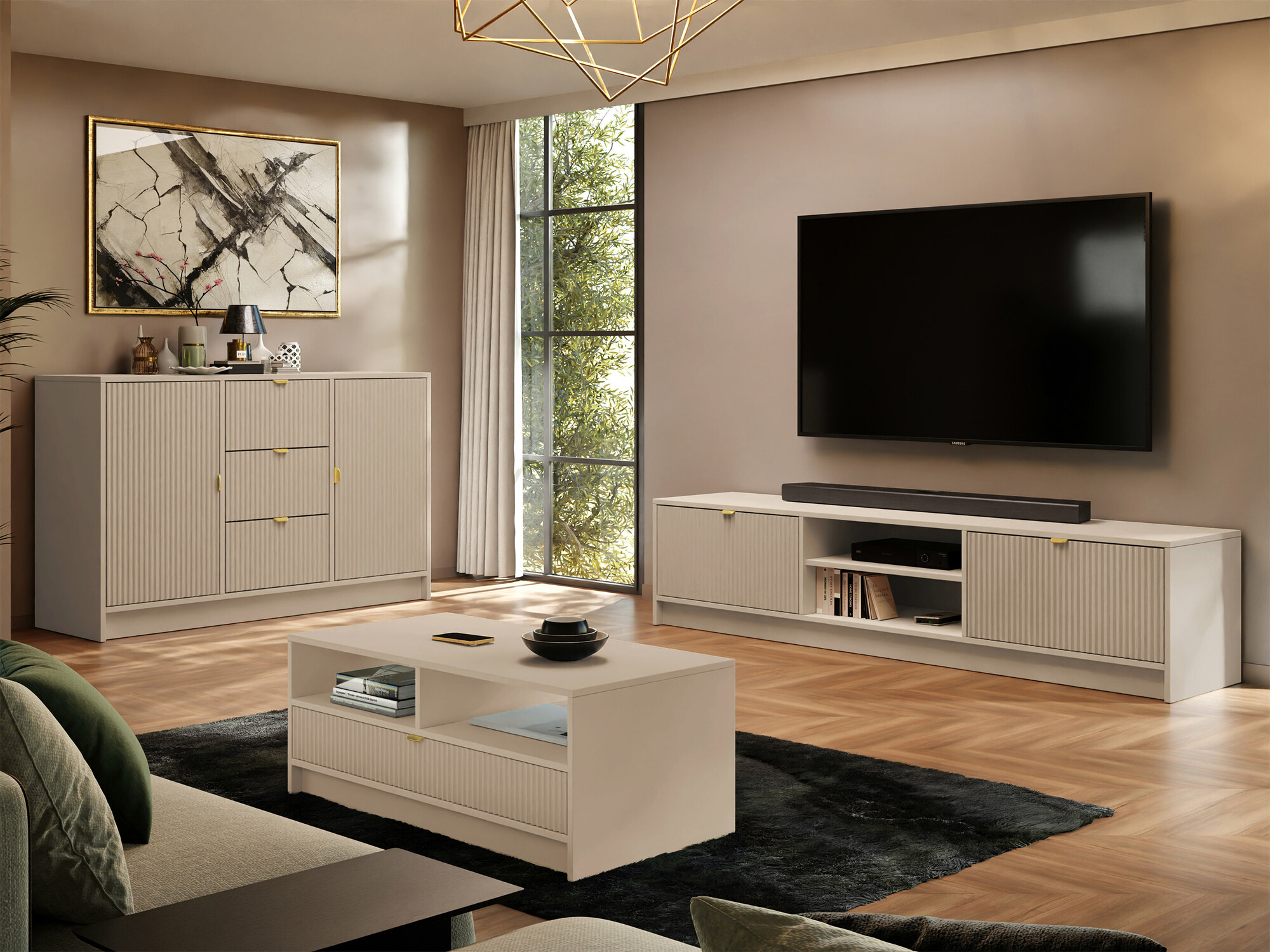 Komoda Comfivo Papilio (Bež)