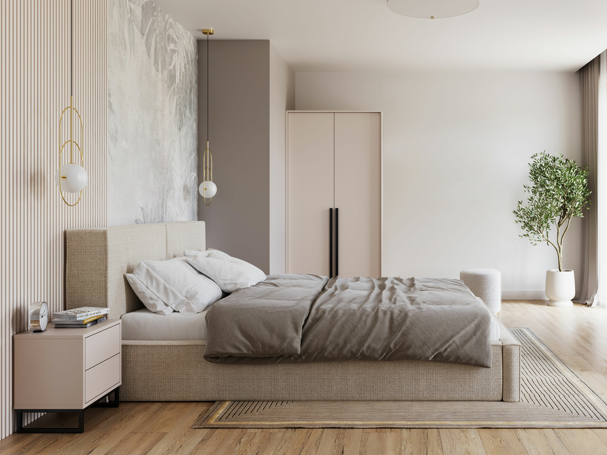 Komplet spalnic Calcalo 111 (Bež)