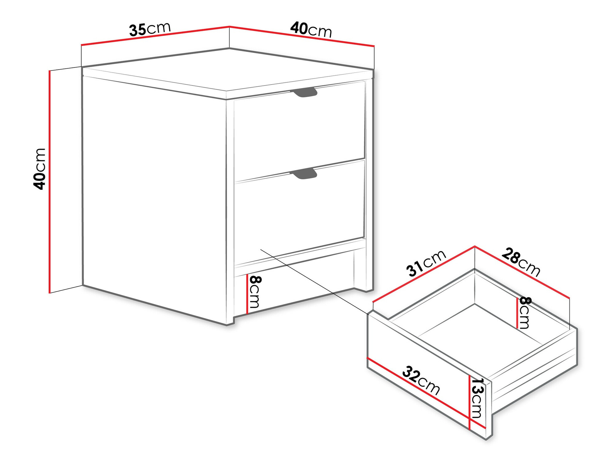 Nočna omarica Comfivo Papilio (Bež)