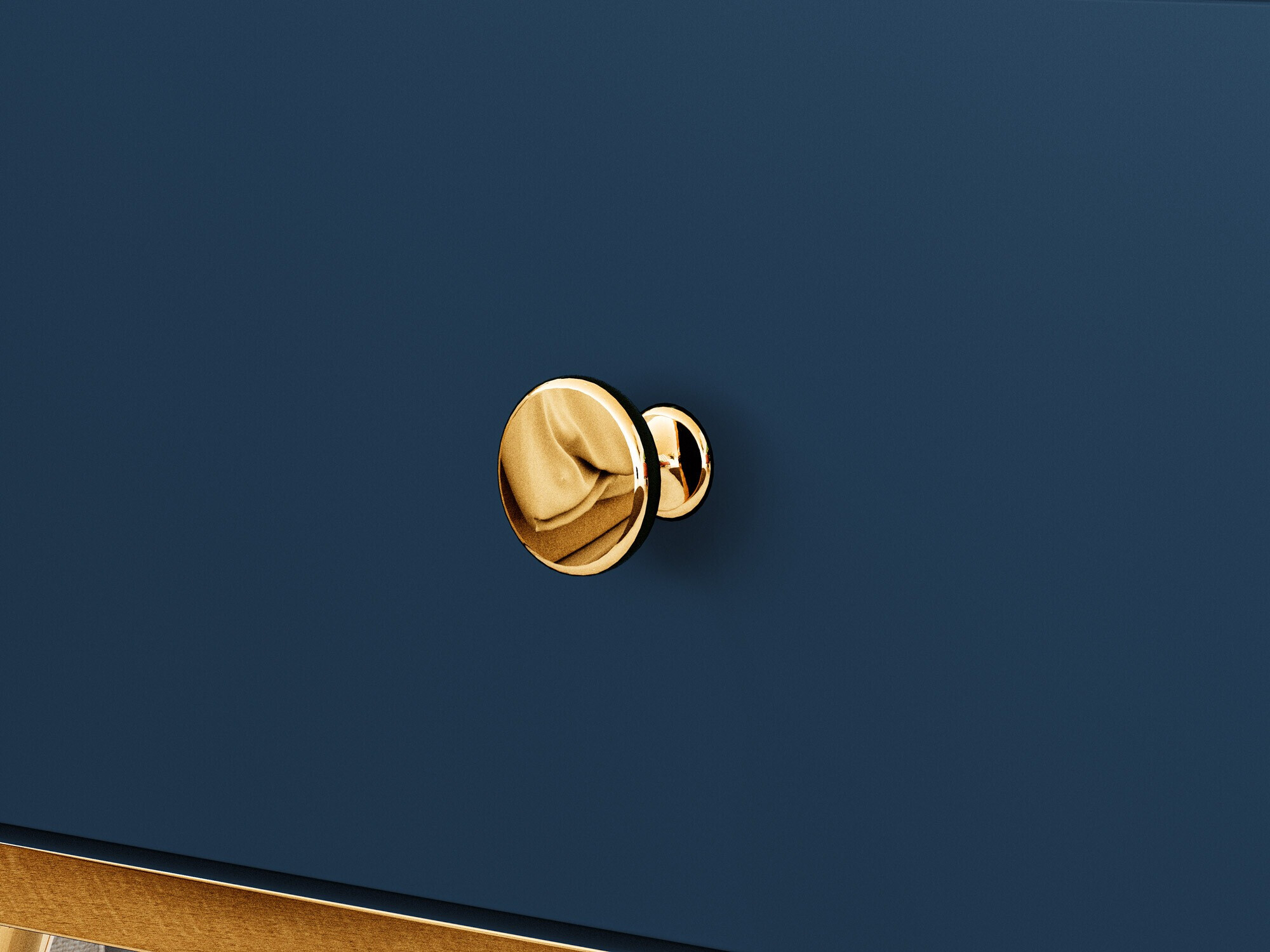 Nočna omarica Flonovu 111 (Temno modra + Zlata)