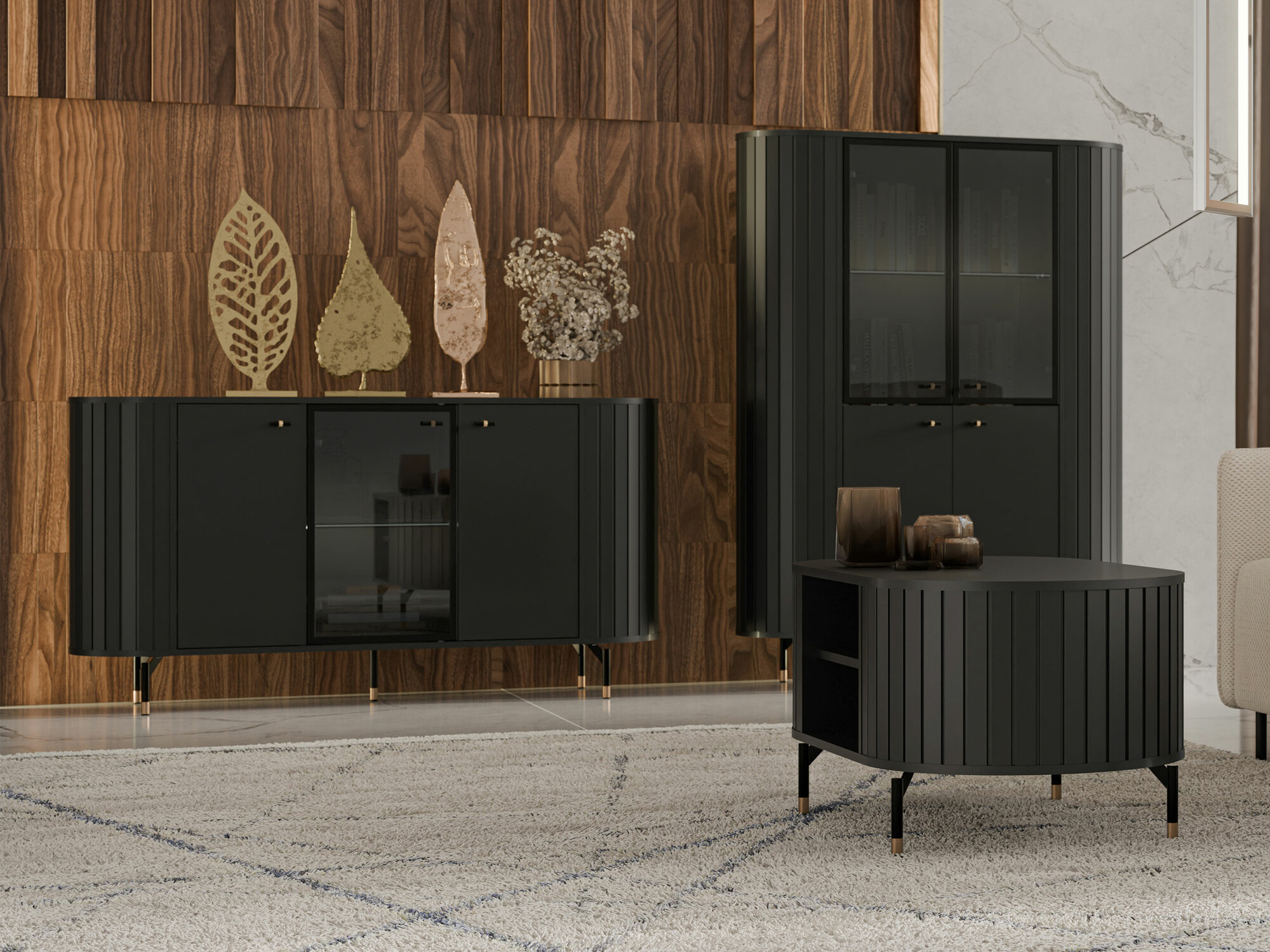 Klubska mizica Novmono 105 (Črna)