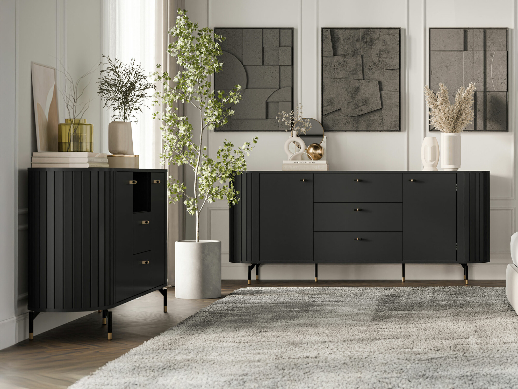 Komoda Novmono 101 (Črna)