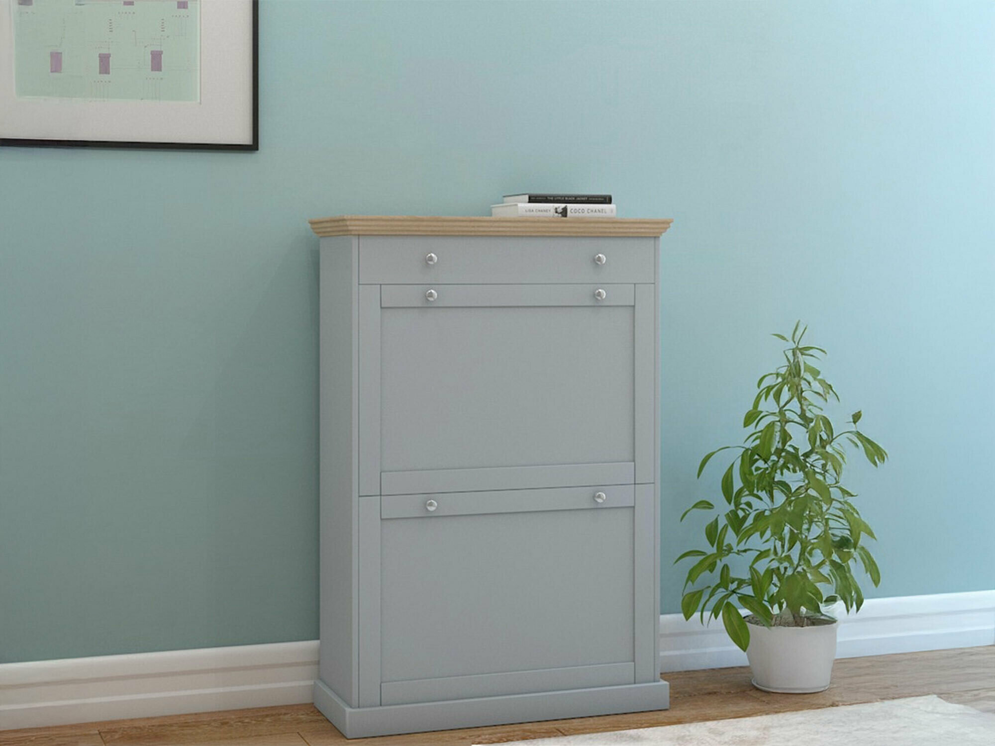 Omarica za čevlje Lirveri 105 (Siva + Lahki hrast)