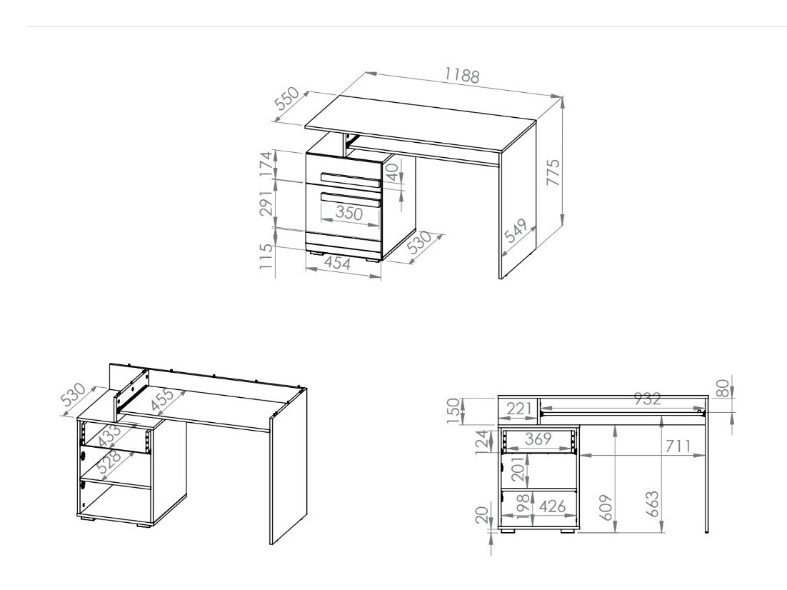 Pisalna miza Alcala 110