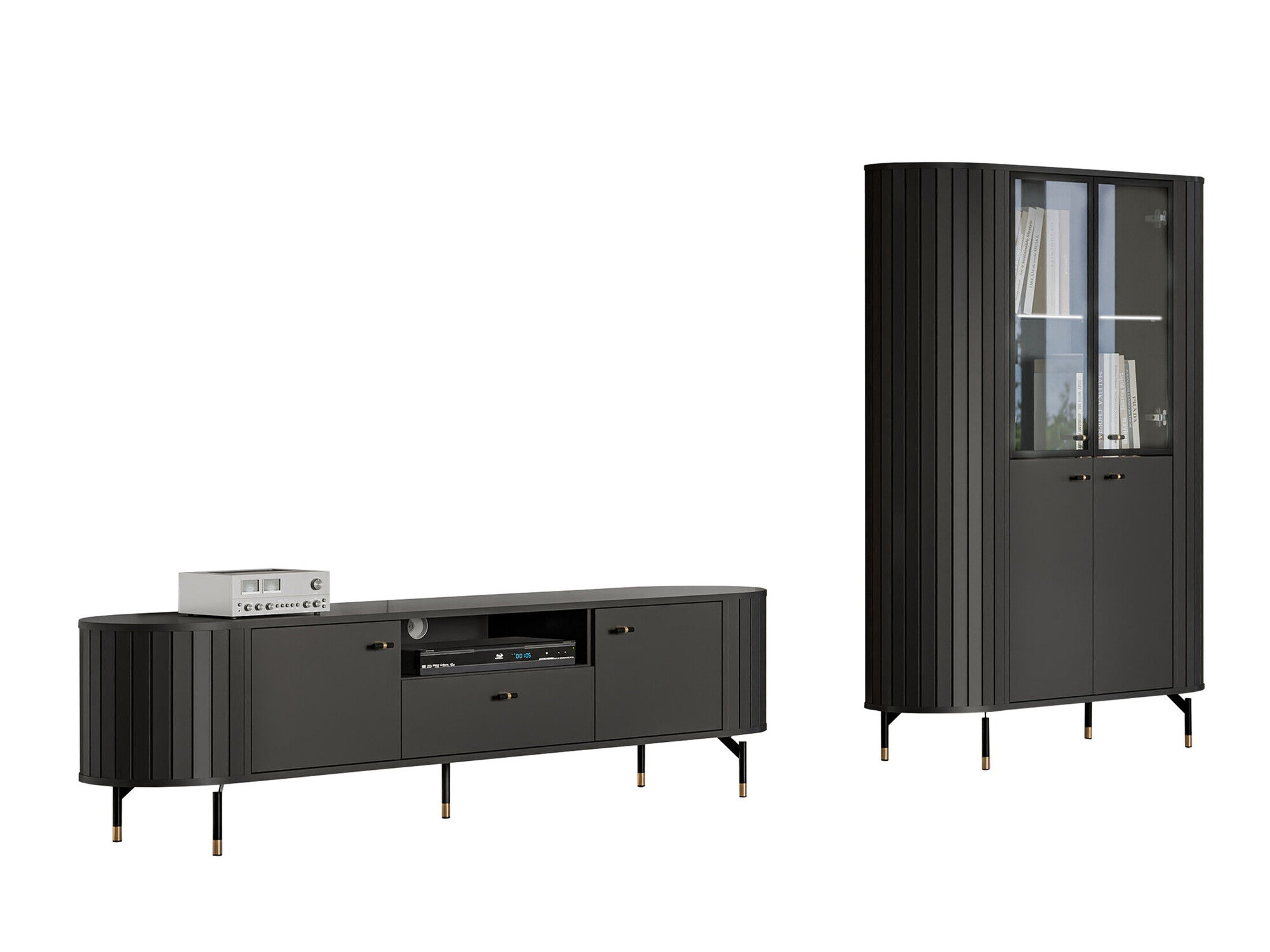 Komplet za dnevno sobo Novmono 108 (Črna)