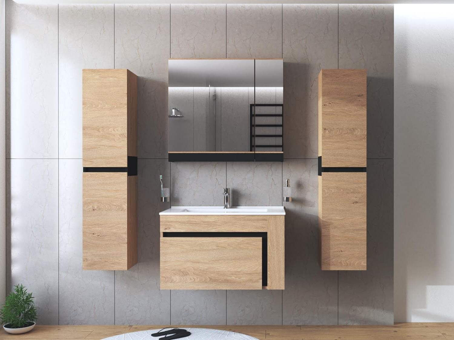 Stenska kopalniška omarica Fenetra 100