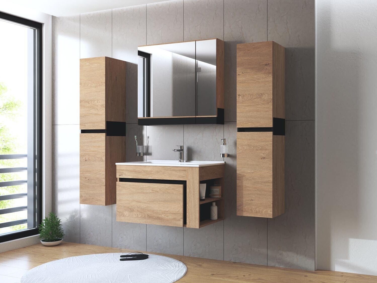 Stenska kopalniška omarica Fenetra 100