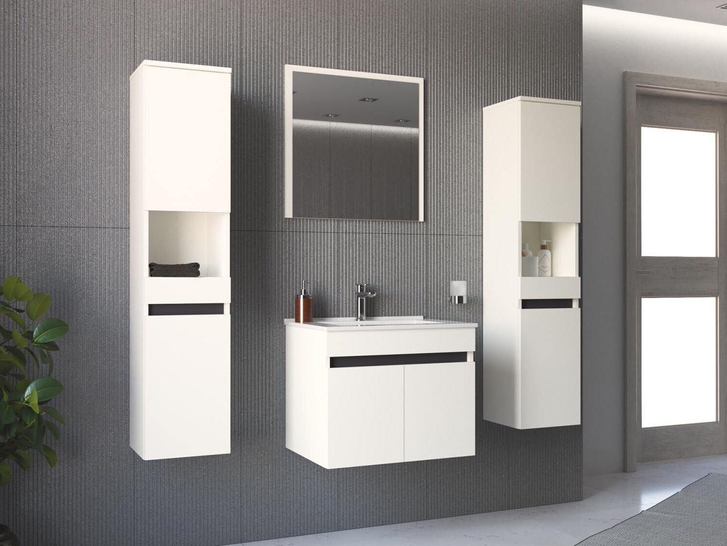 Viseča kopalniška omarica za umivalnik Benfelo 100