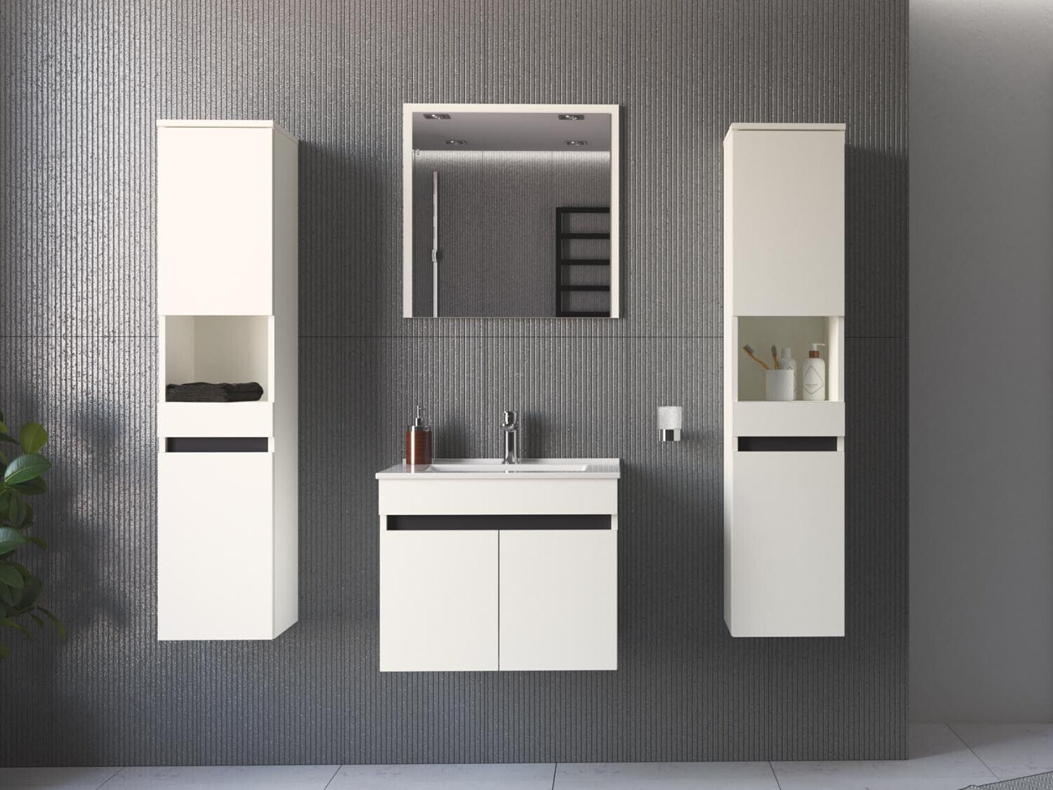 Viseča kopalniška omarica za umivalnik Benfelo 100