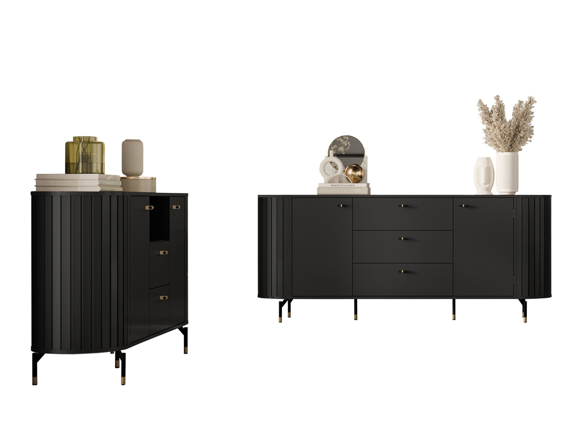 Komplet za dnevno sobo Novmono 110 (Črna)