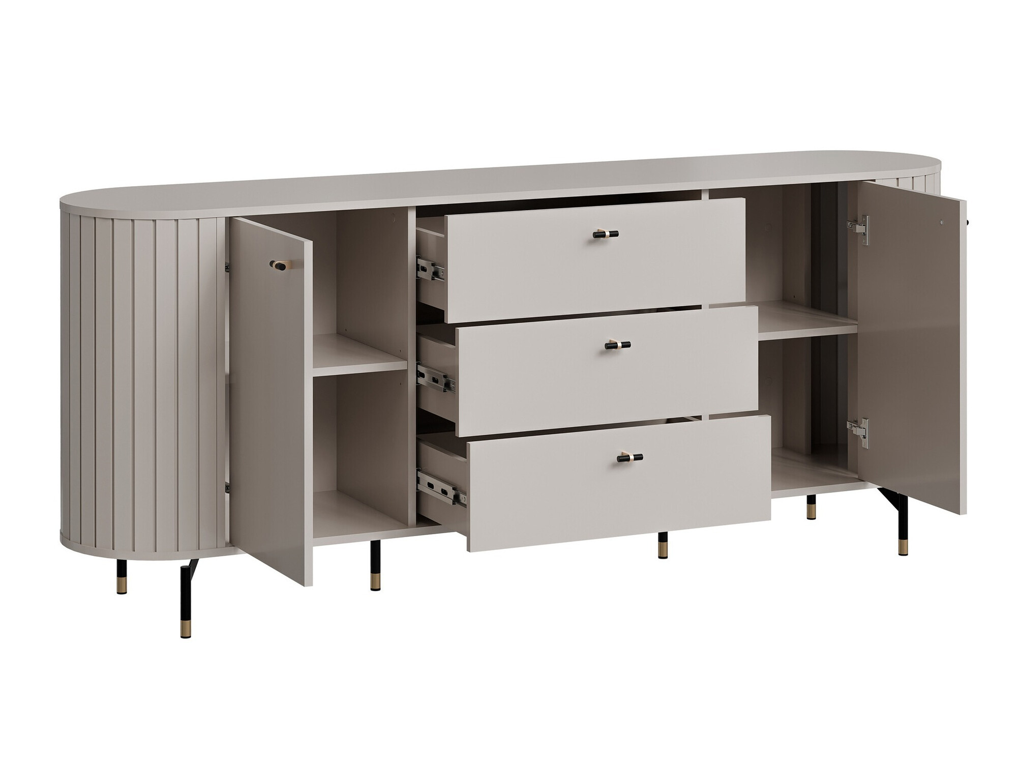 Komplet za dnevno sobo Novmono 110 (Črna)