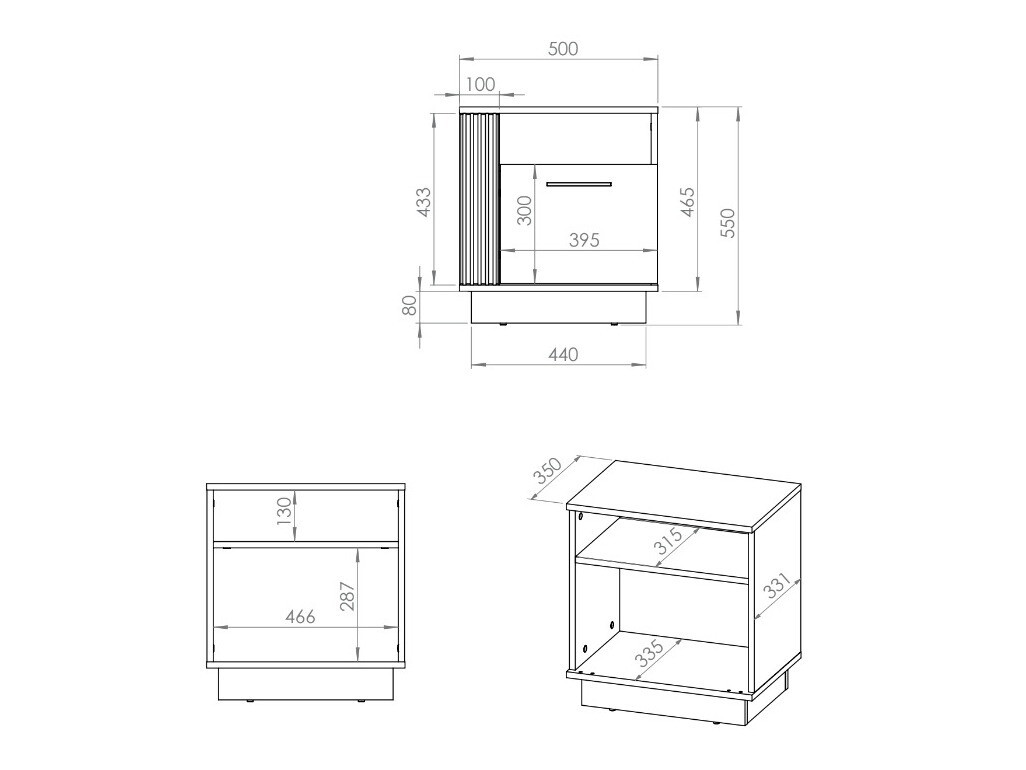 Nočna omarica Livluo 109