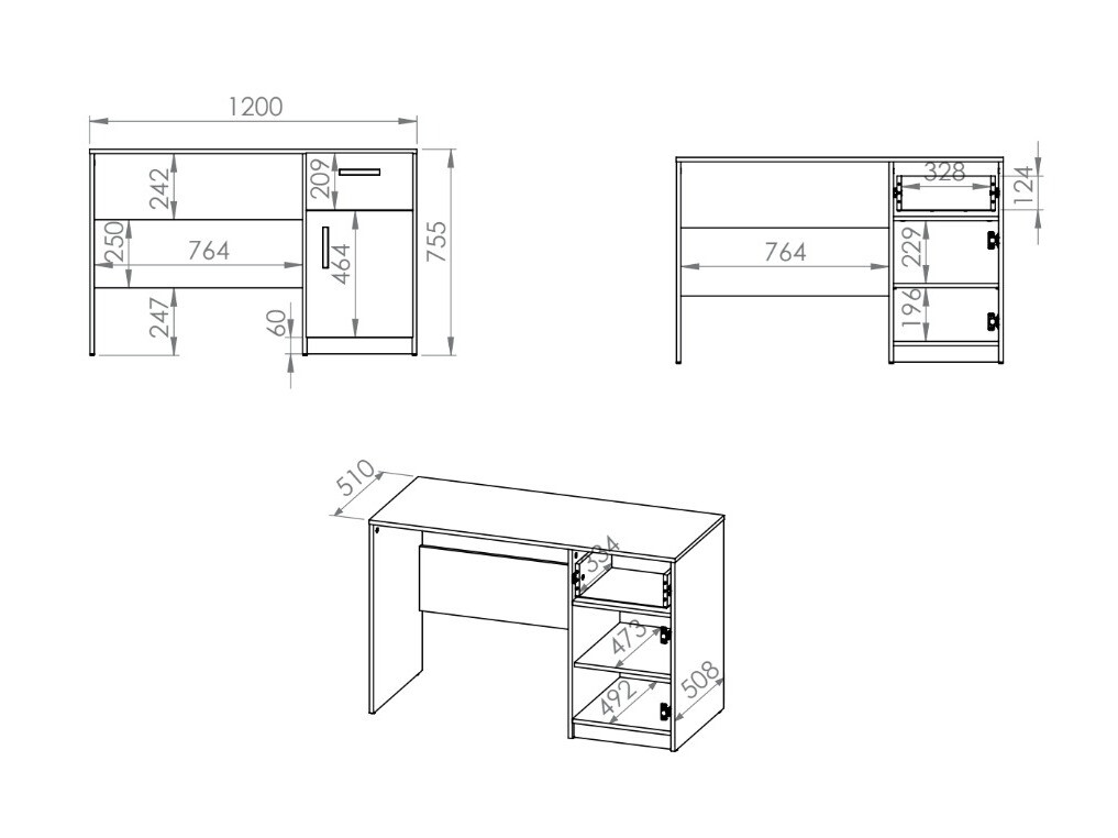 Pisalna miza Nucavu 106