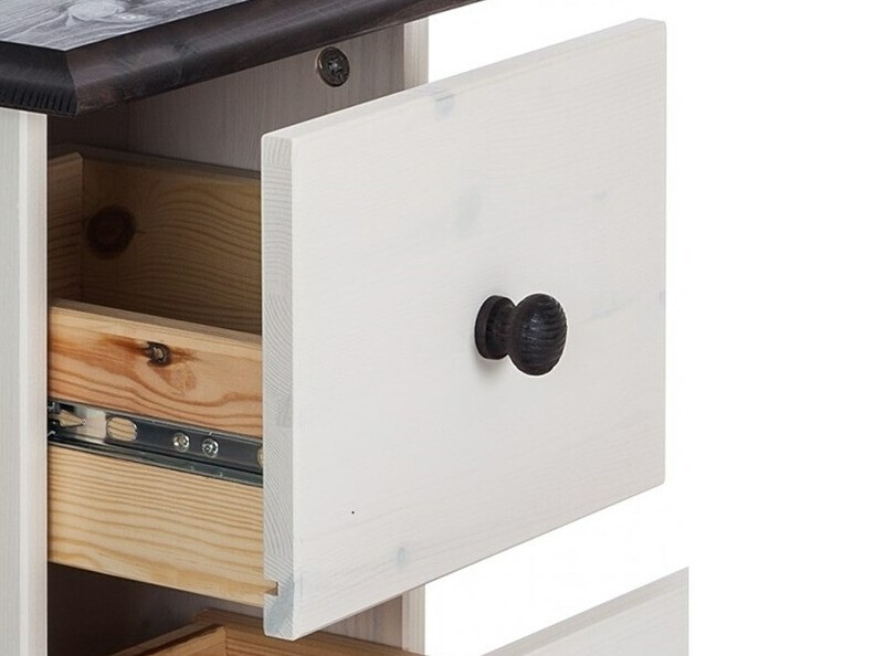 Prostostoječa Kopalniška omarica Deletri 110 (Bela + Havana Hrast)