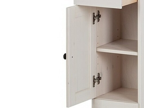 Prostostoječa Kopalniška omarica Deletri 110 (Bela + Havana Hrast)