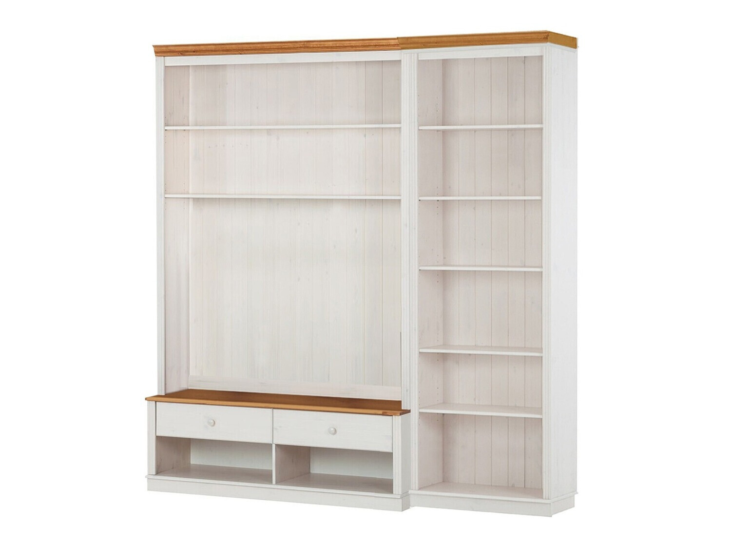 Komplet za dnevno sobo Saltoro 106 (Bela + Medeni hrast)