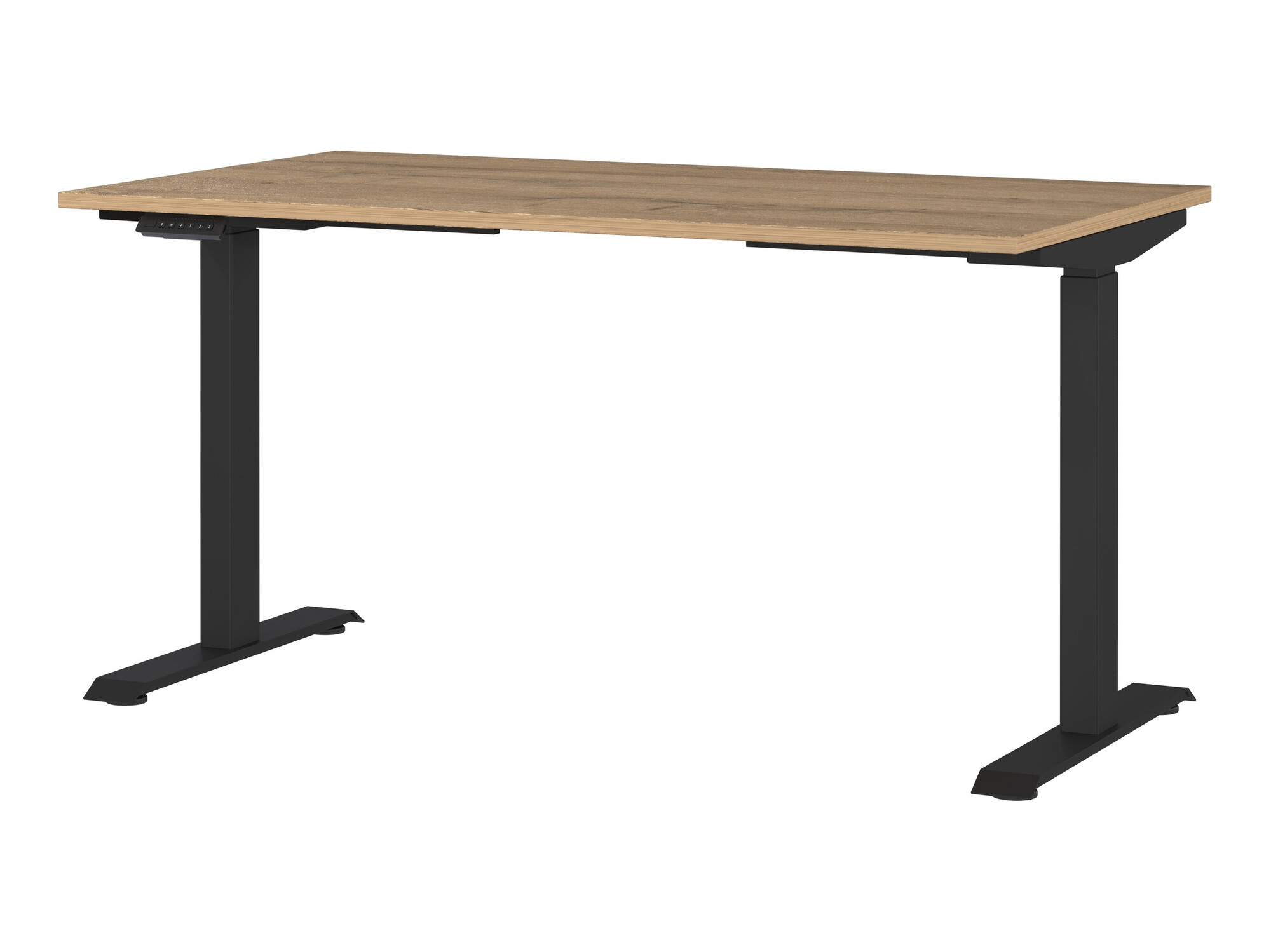 Dvižna pisalna miza Eliromo 117 (Hrast Grandson + Črna)