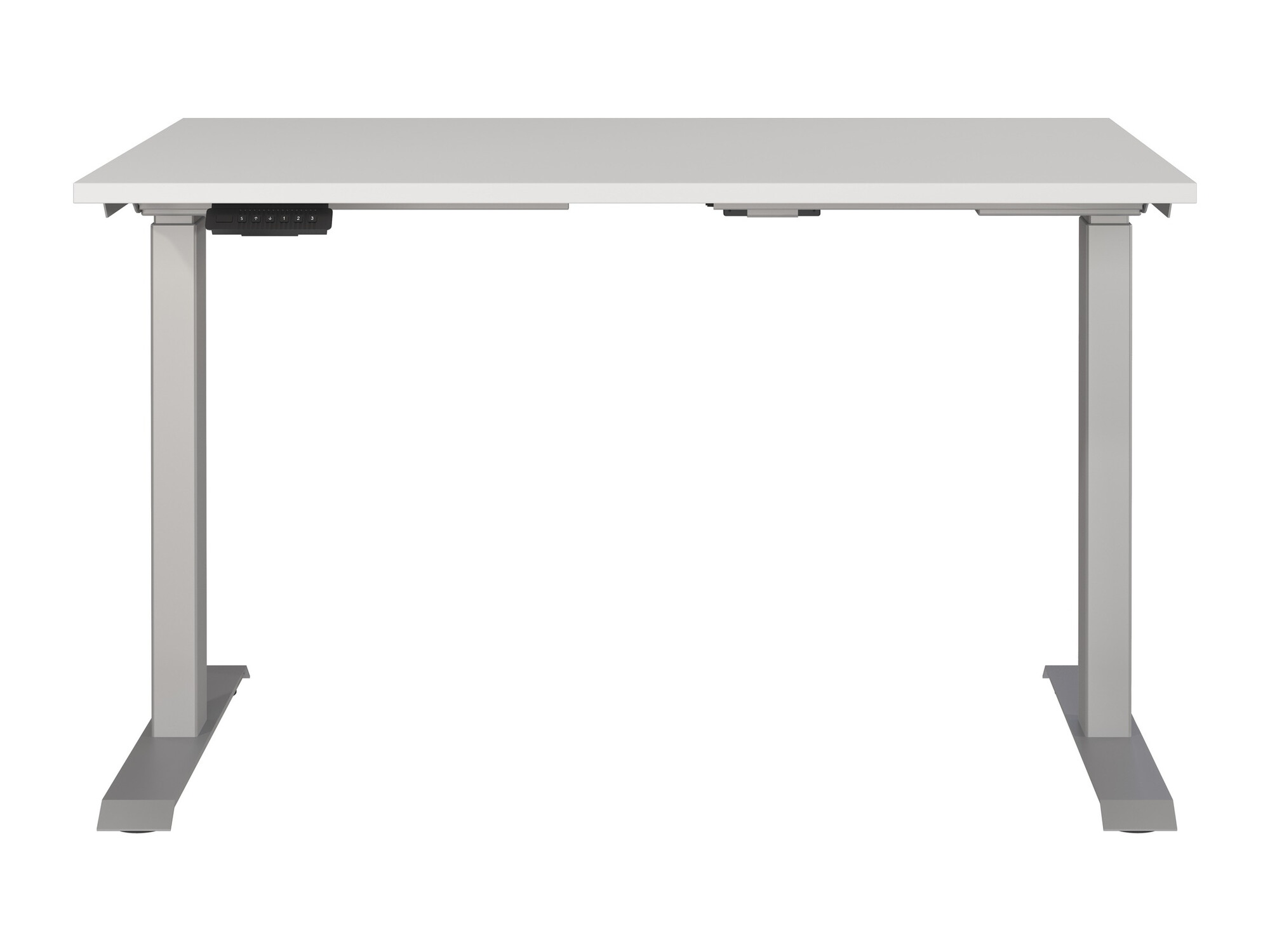 Dvižna pisalna miza Eliromo 118 (Svetlo siva + Srebrna)