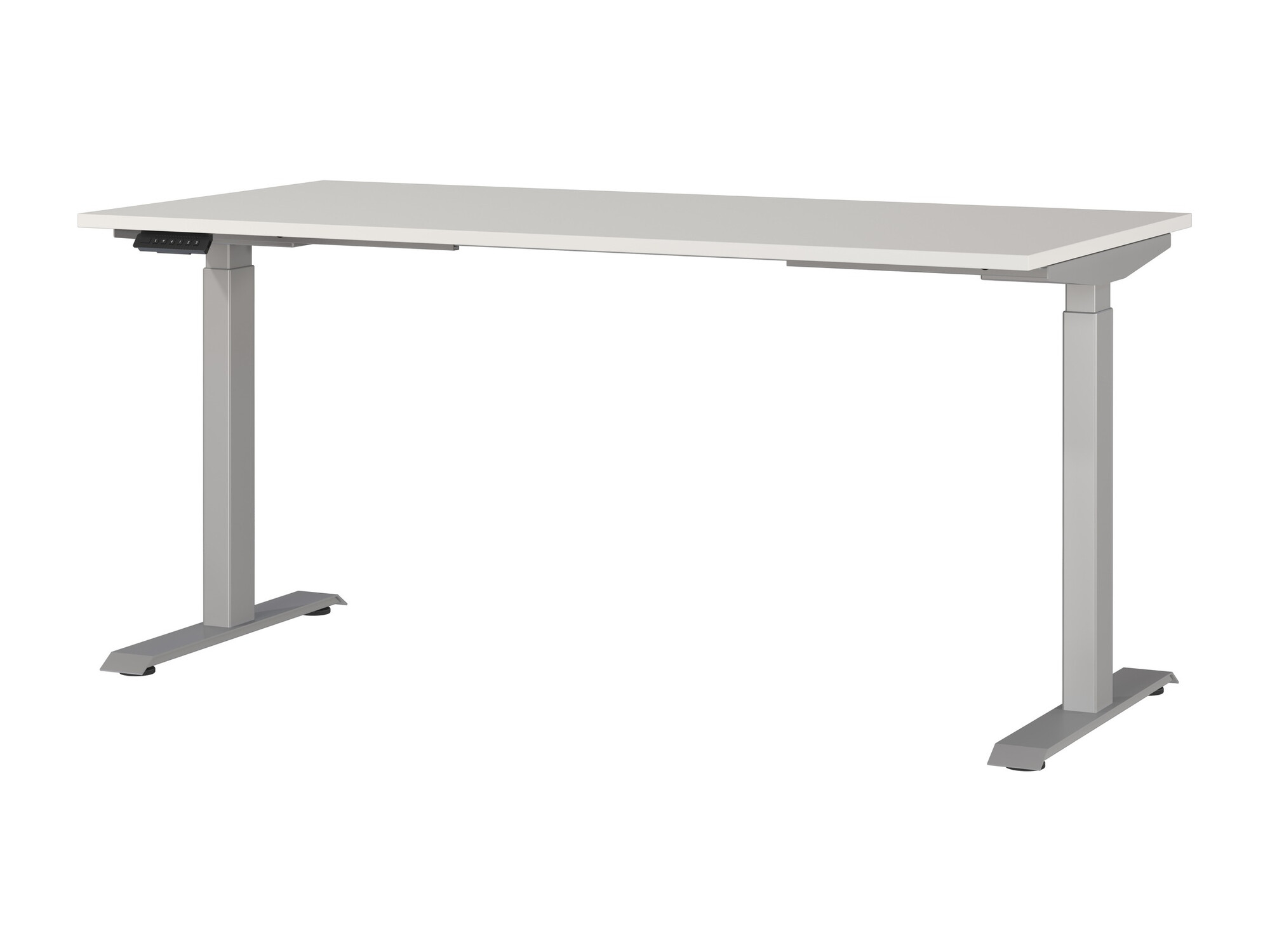 Dvižna pisalna miza Eliromo 119 (Svetlo siva + Srebrna)