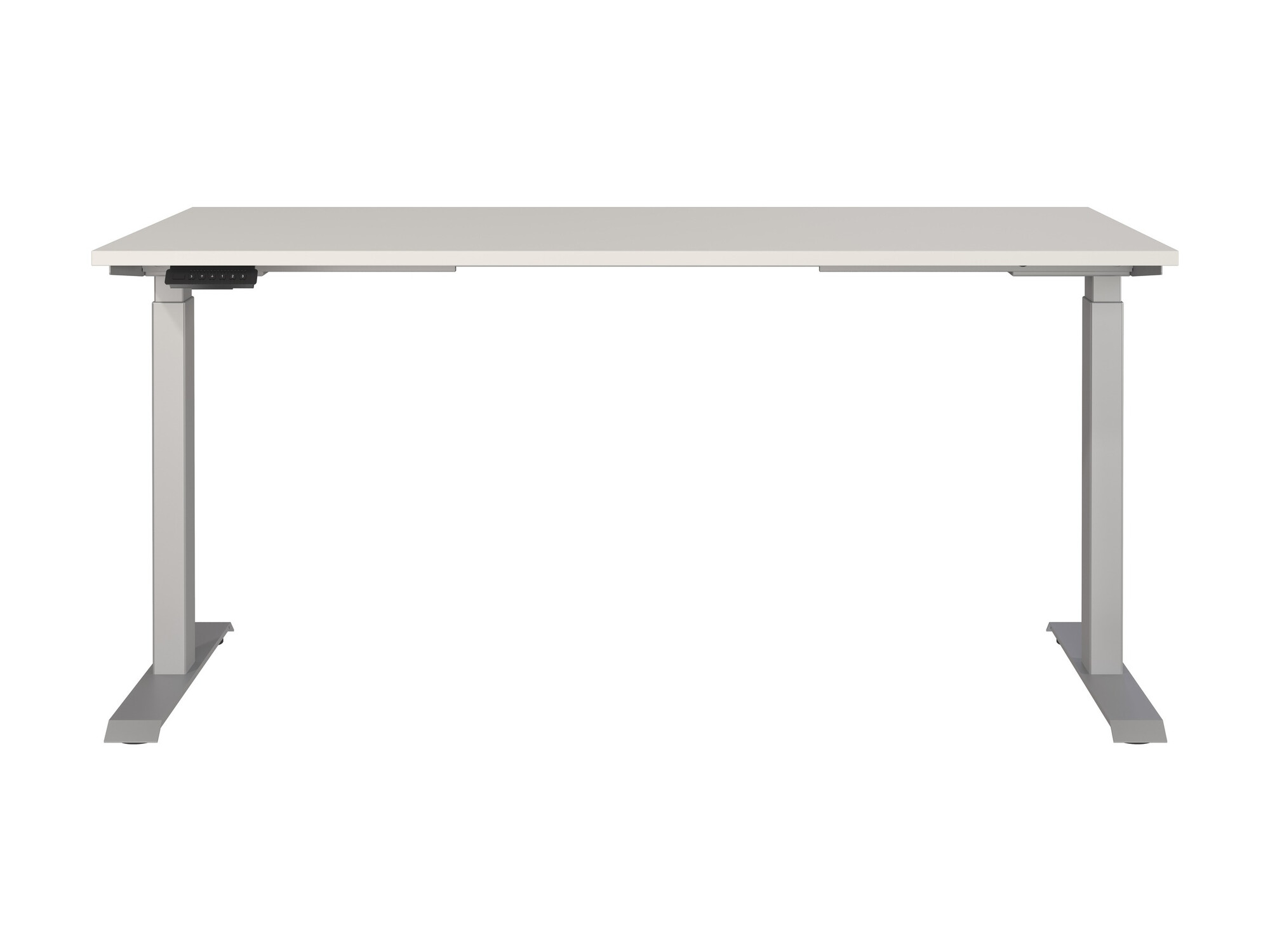Dvižna pisalna miza Eliromo 119 (Svetlo siva + Srebrna)