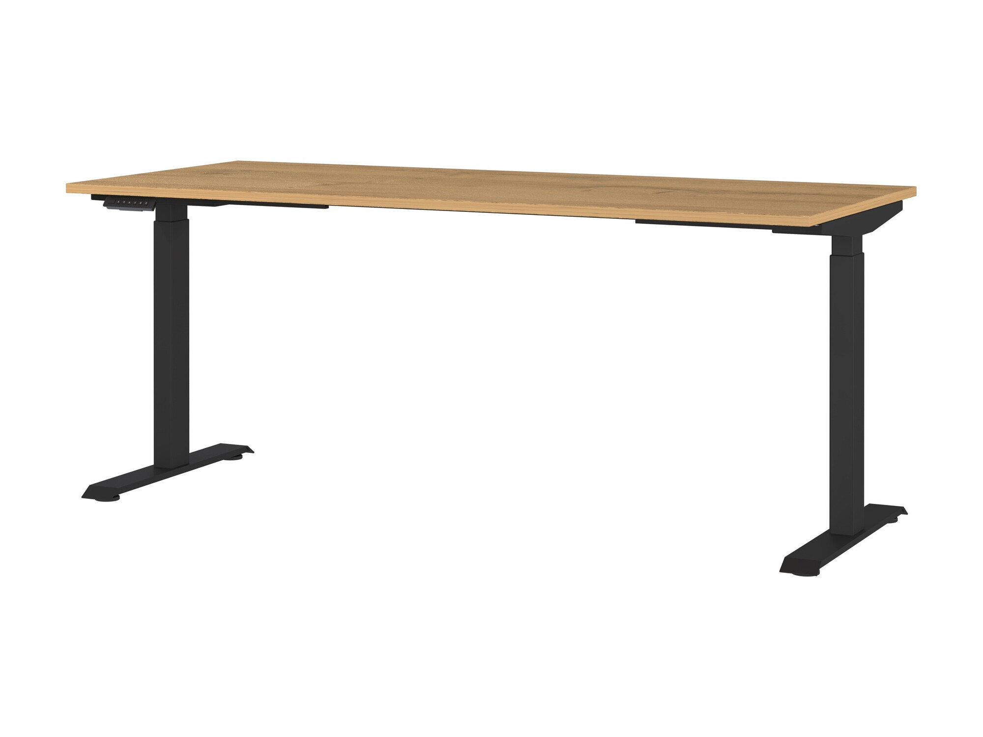 Dvižna pisalna miza Eliromo 120 (Hrast Grandson + Črna)