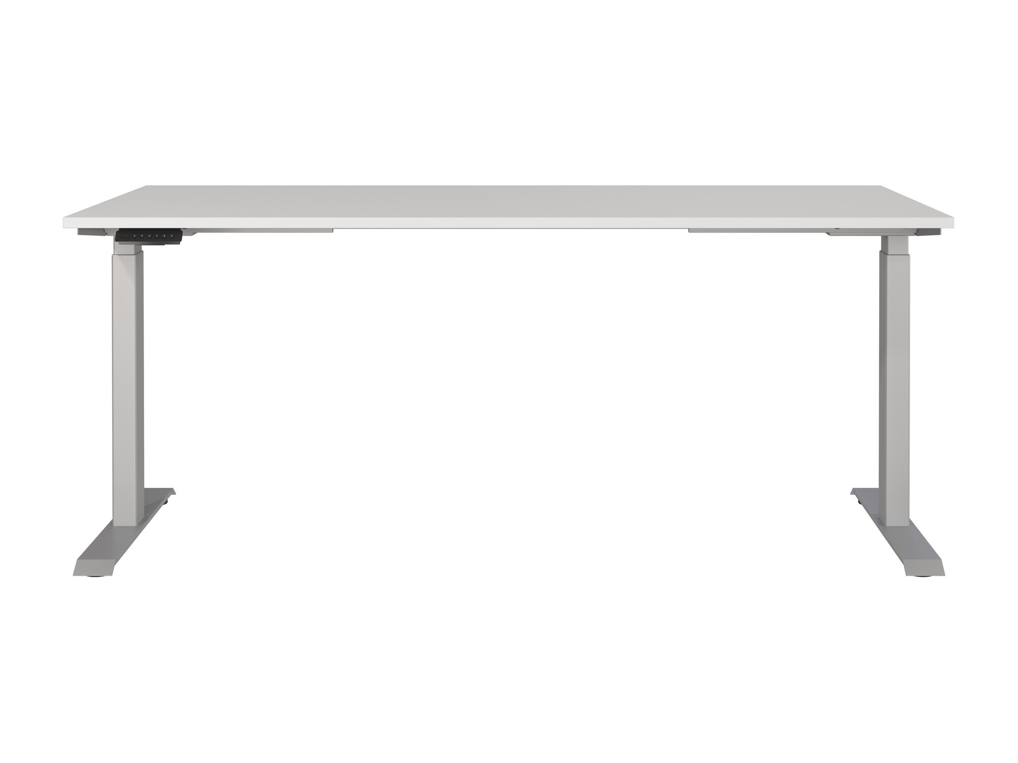 Dvižna pisalna miza Eliromo 120 (Svetlo siva + Srebrna)