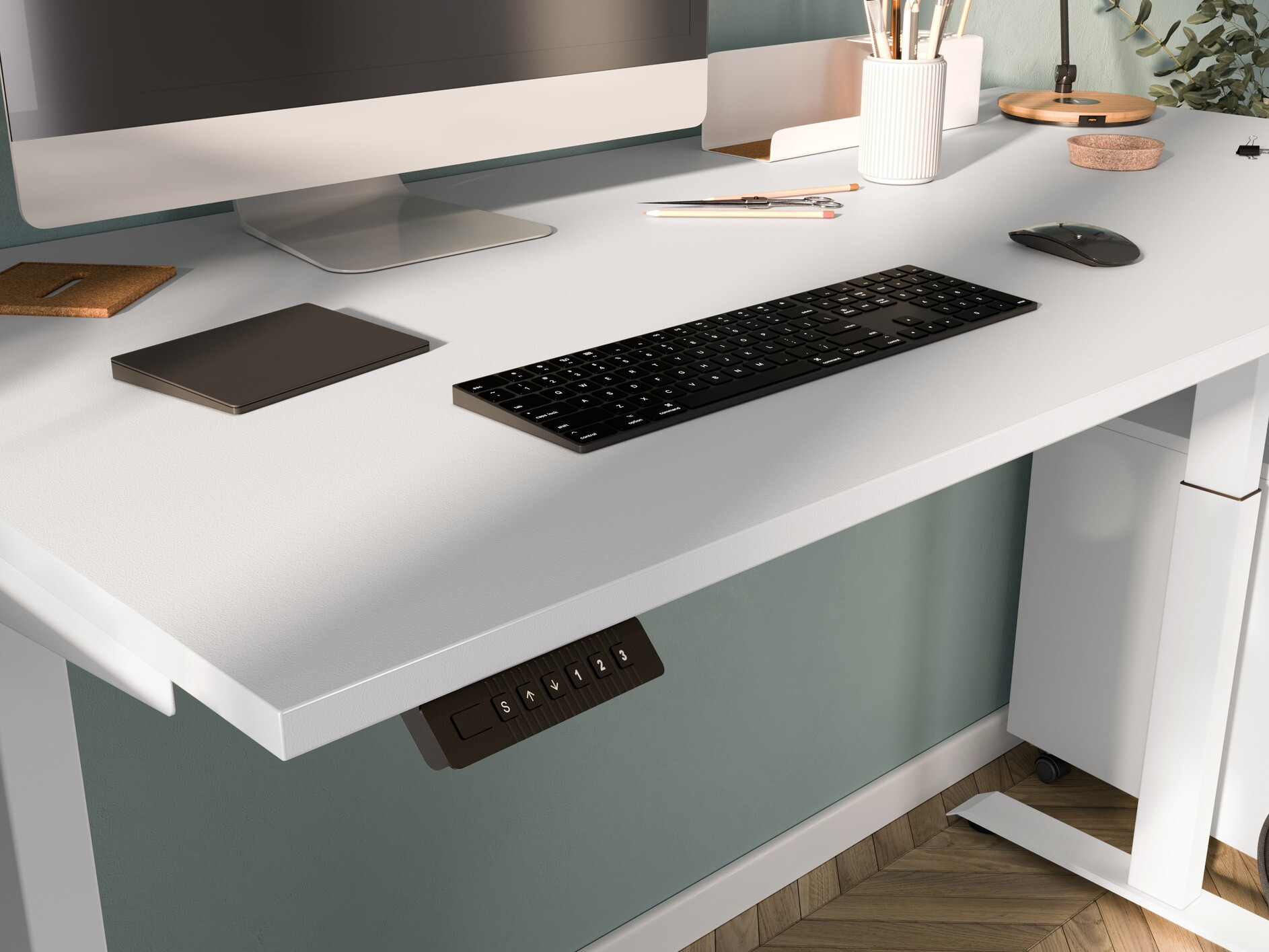 Dvižna pisalna miza Feltoru 112 (Bela)