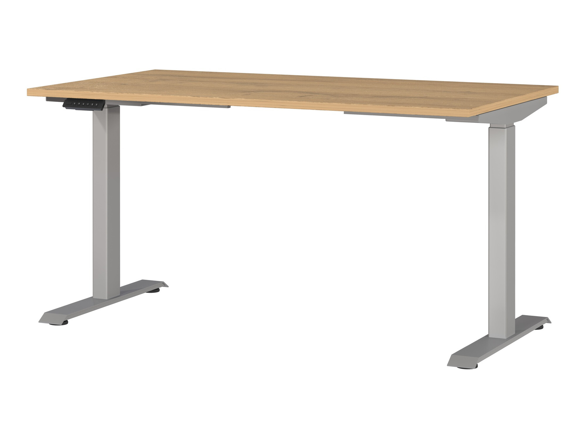 Dvižna pisalna miza Sacramento 415 (Hrast Grandson + Srebrna)