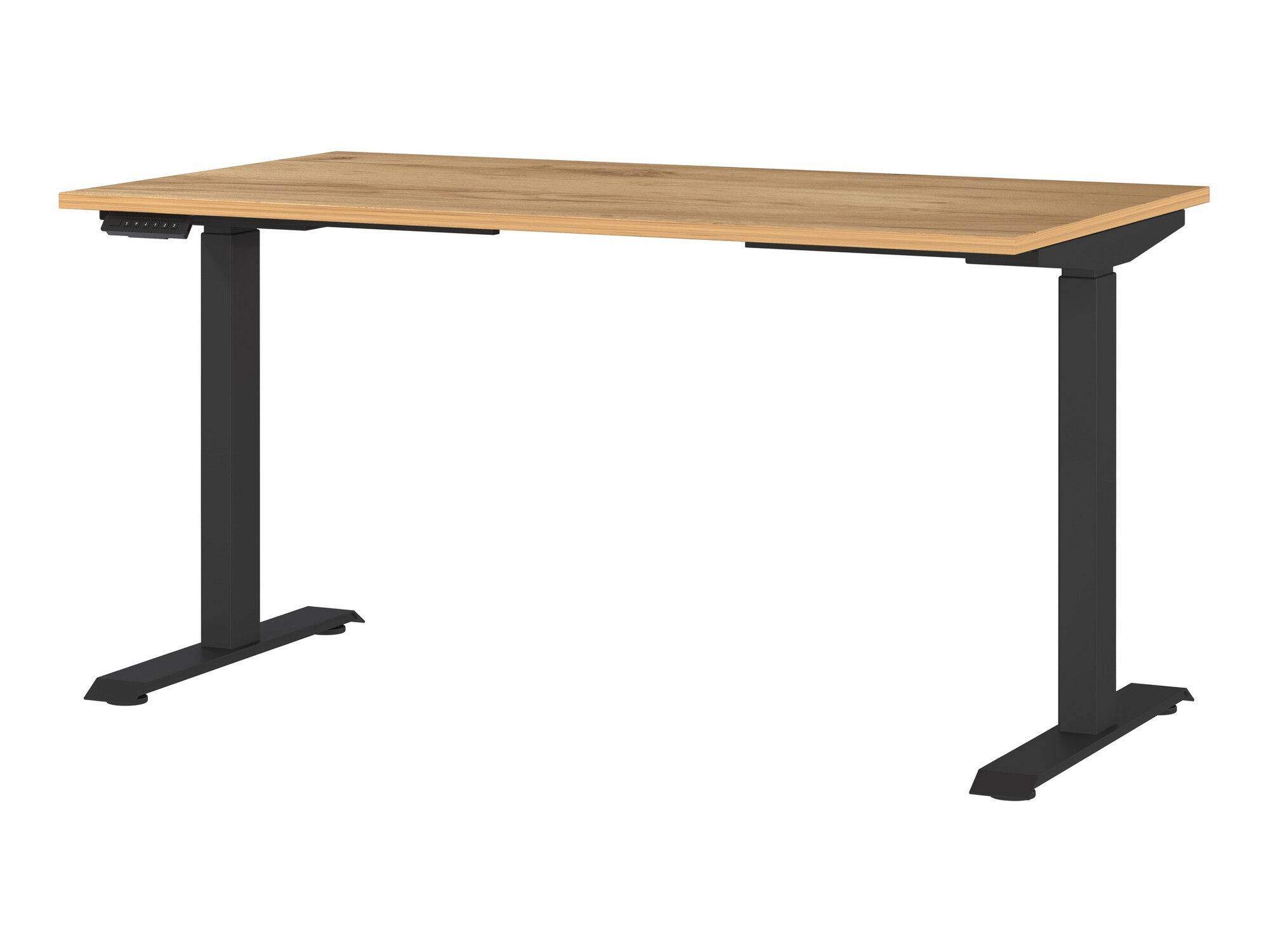 Dvižna pisalna miza Sacramento 415 (Navarra hrast + Črna)