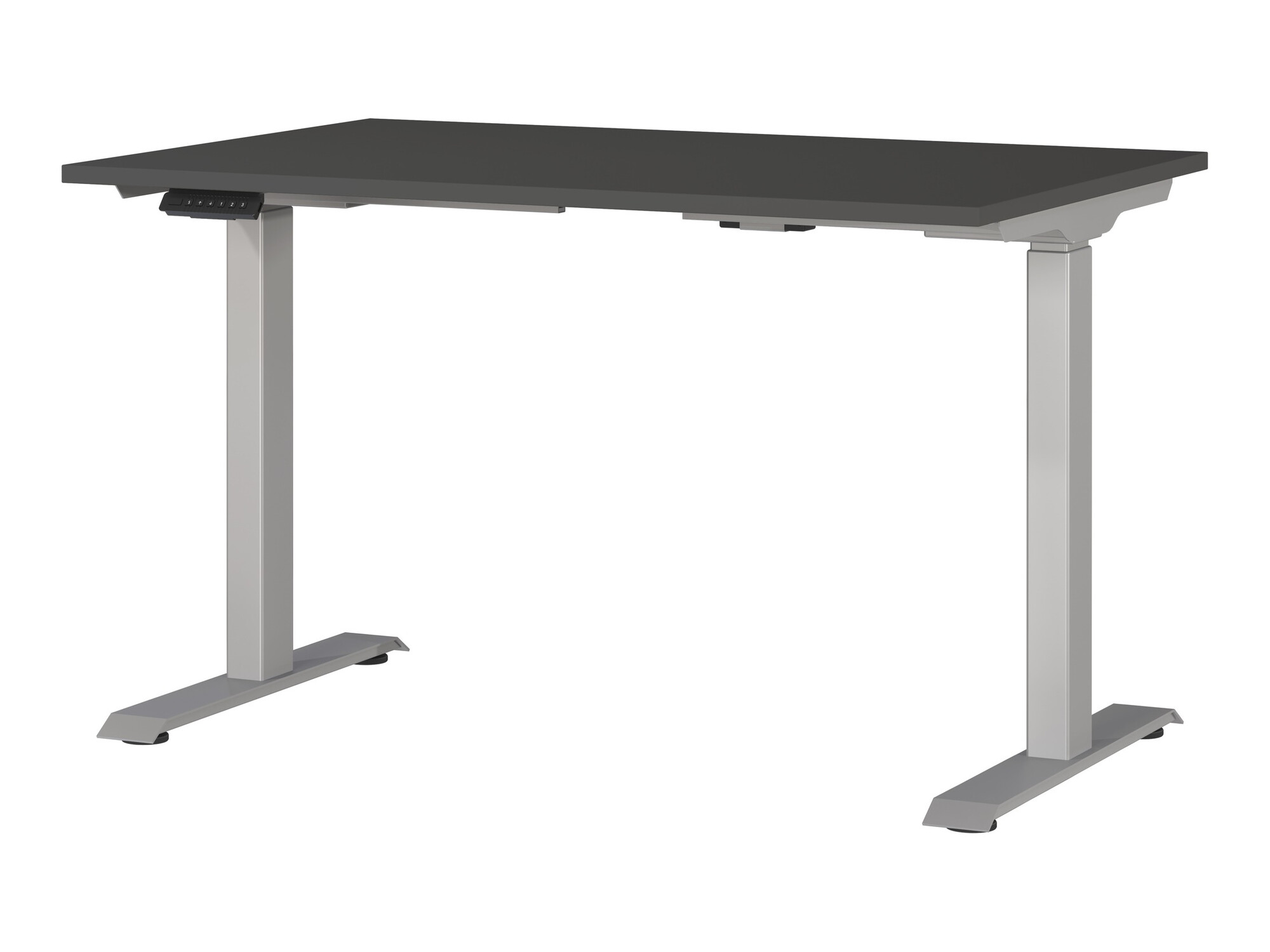 Dvižna pisalna miza Sacramento 417 (Grafit + Srebrna)
