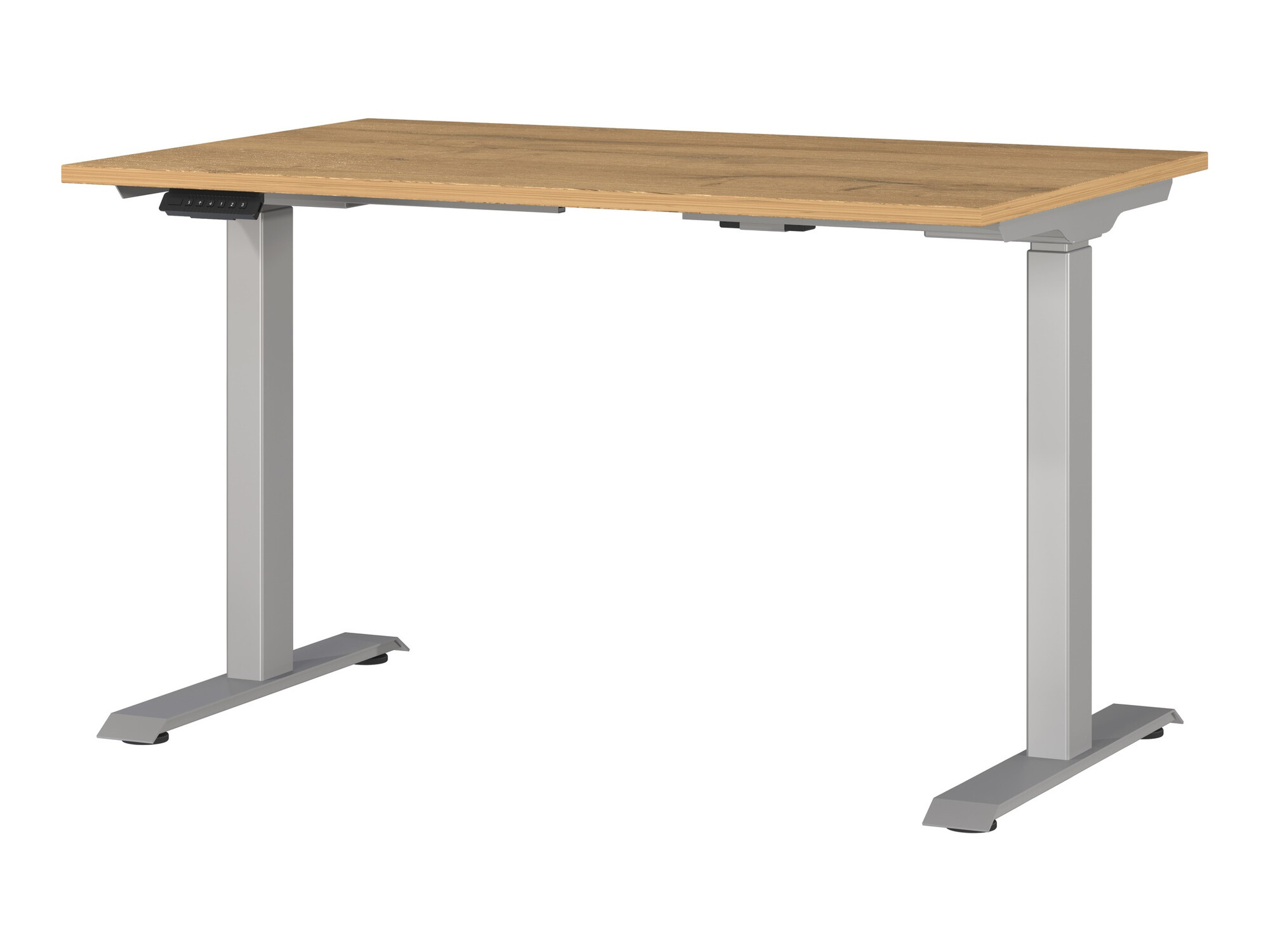 Dvižna pisalna miza Sacramento 417 (Hrast Grandson + Srebrna)