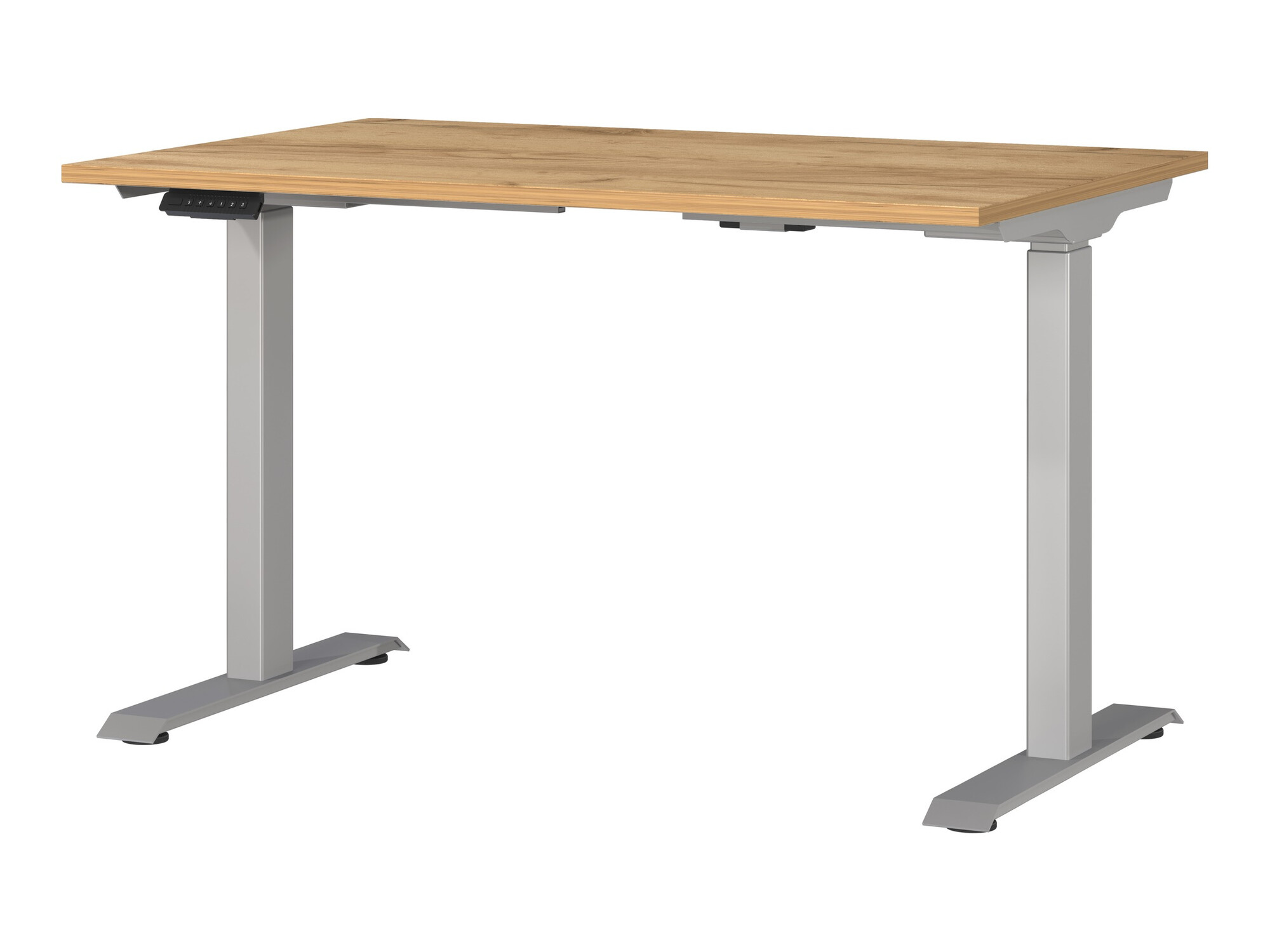 Dvižna pisalna miza Sacramento 417 (Navarra hrast + Srebrna)