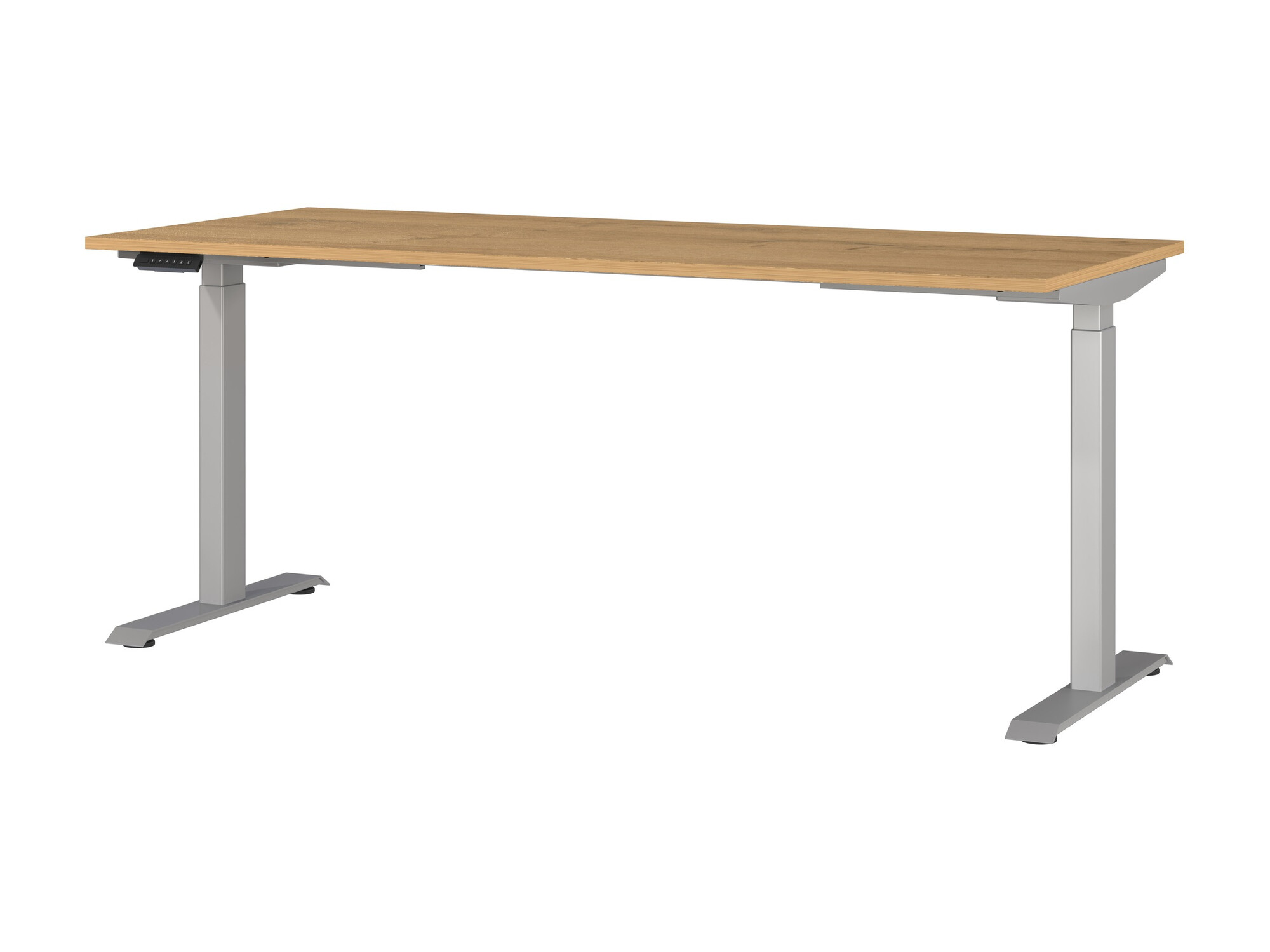 Dvižna pisalna miza Sacramento 418 (Hrast Grandson + Srebrna)