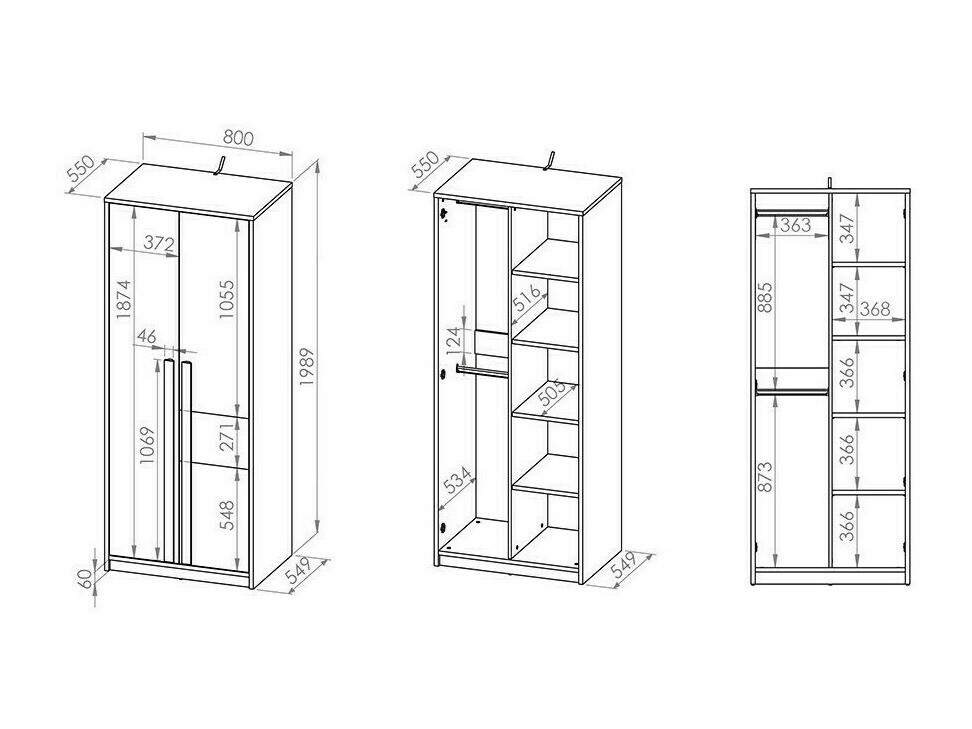 Garderobna omara Tivruve 102