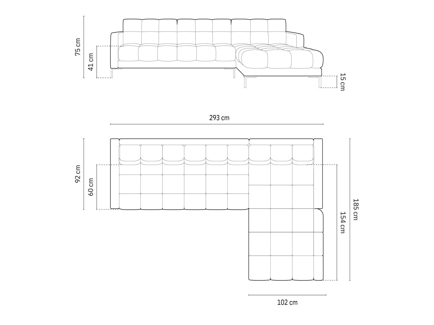 Kotna garnitura Lormelo 103 (Desno)