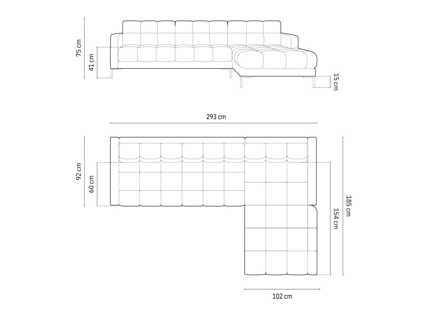 Kotna garnitura Lormelo 103 (Desno)
